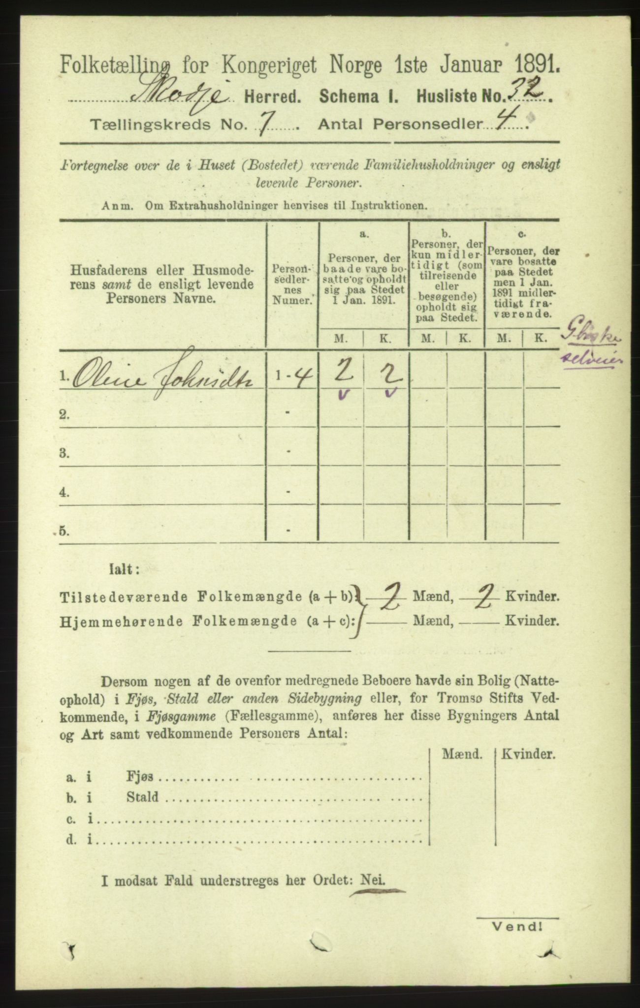 RA, 1891 census for 1529 Skodje, 1891, p. 1402