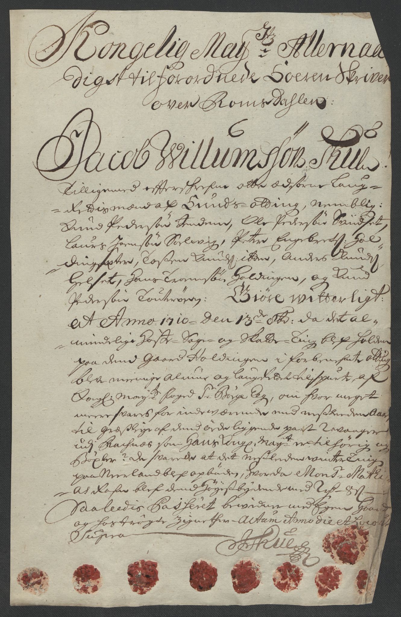 Rentekammeret inntil 1814, Reviderte regnskaper, Fogderegnskap, RA/EA-4092/R55/L3659: Fogderegnskap Romsdal, 1709-1710, p. 387