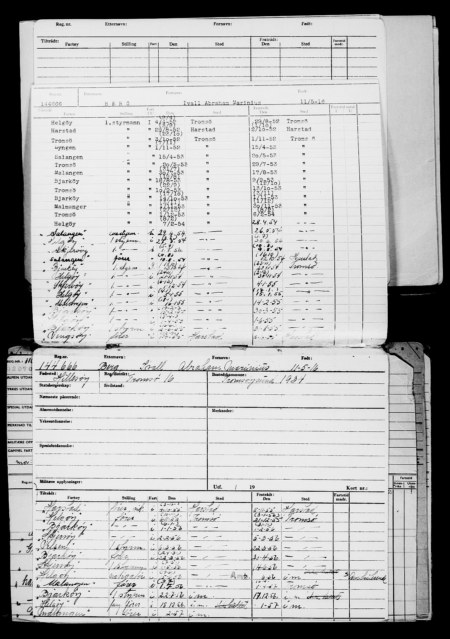 Direktoratet for sjømenn, RA/S-3545/G/Gb/L0139: Hovedkort, 1916, p. 30