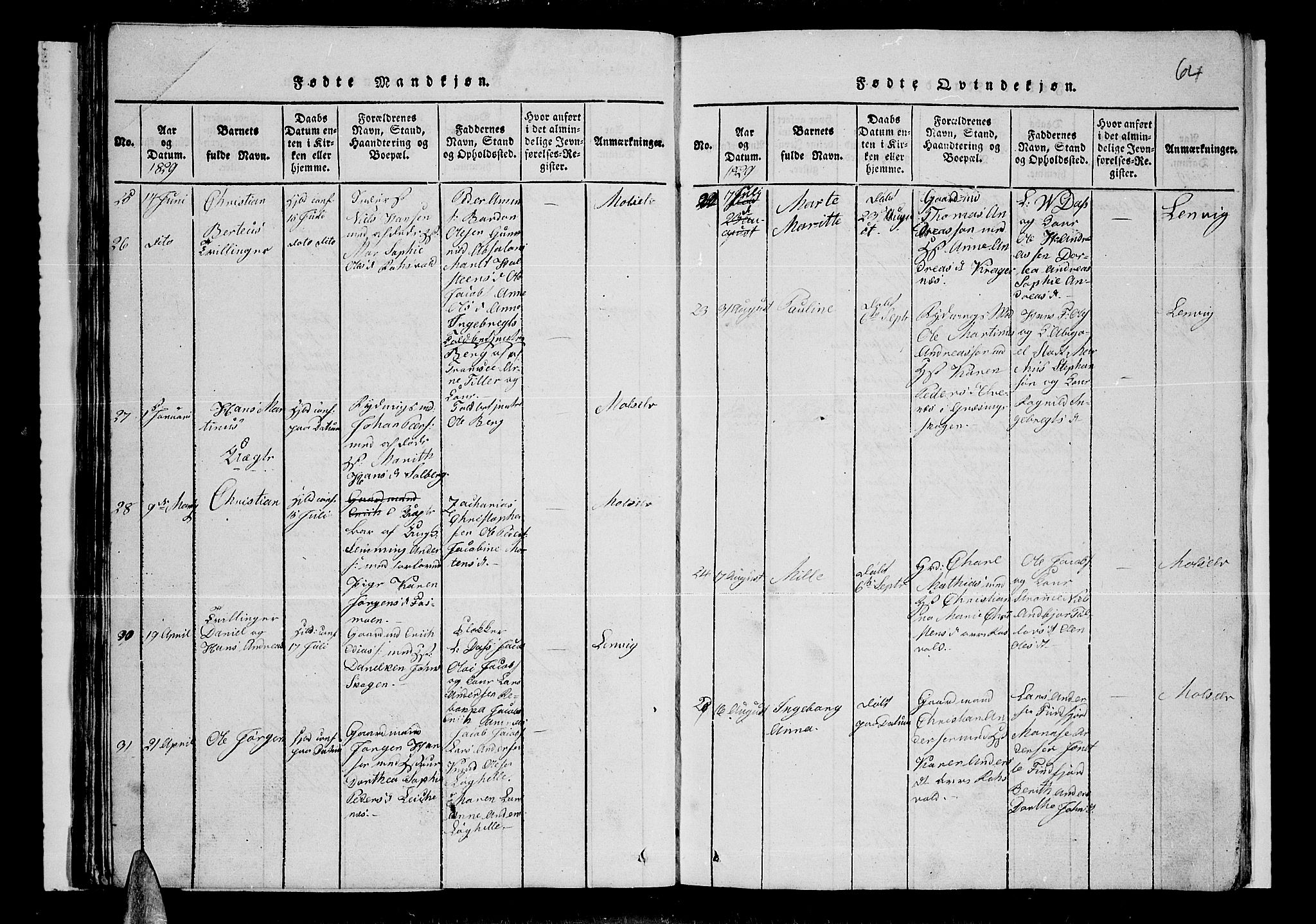 Lenvik sokneprestembete, AV/SATØ-S-1310/H/Ha/Hab/L0001klokker: Parish register (copy) no. 1, 1822-1837, p. 64