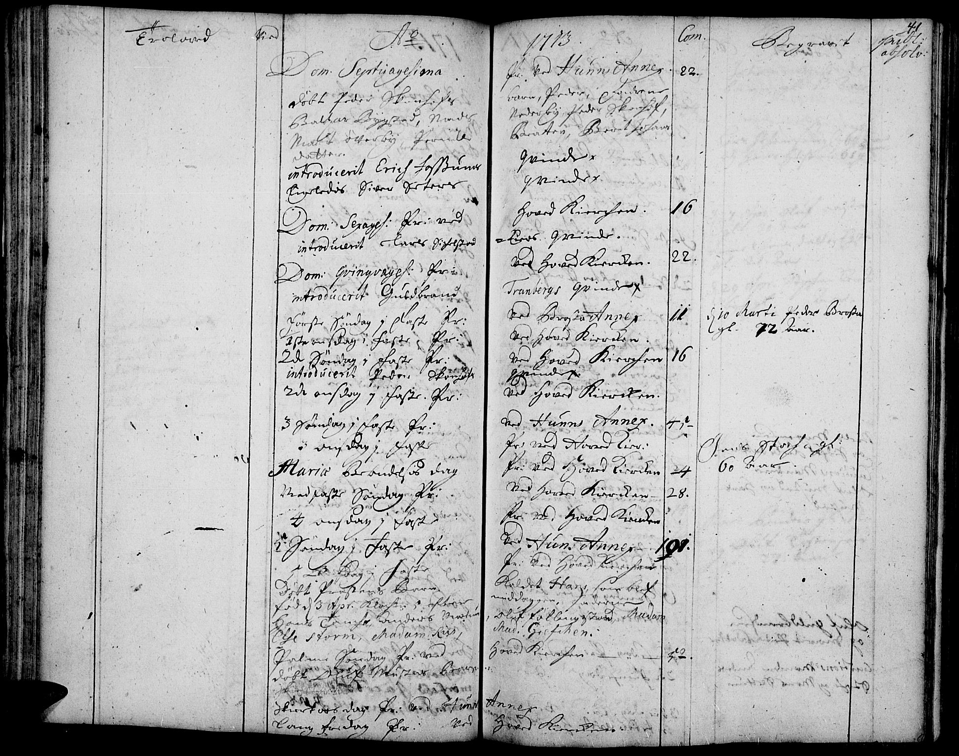 Vardal prestekontor, SAH/PREST-100/H/Ha/Haa/L0001: Parish register (official) no. 1, 1706-1748, p. 41
