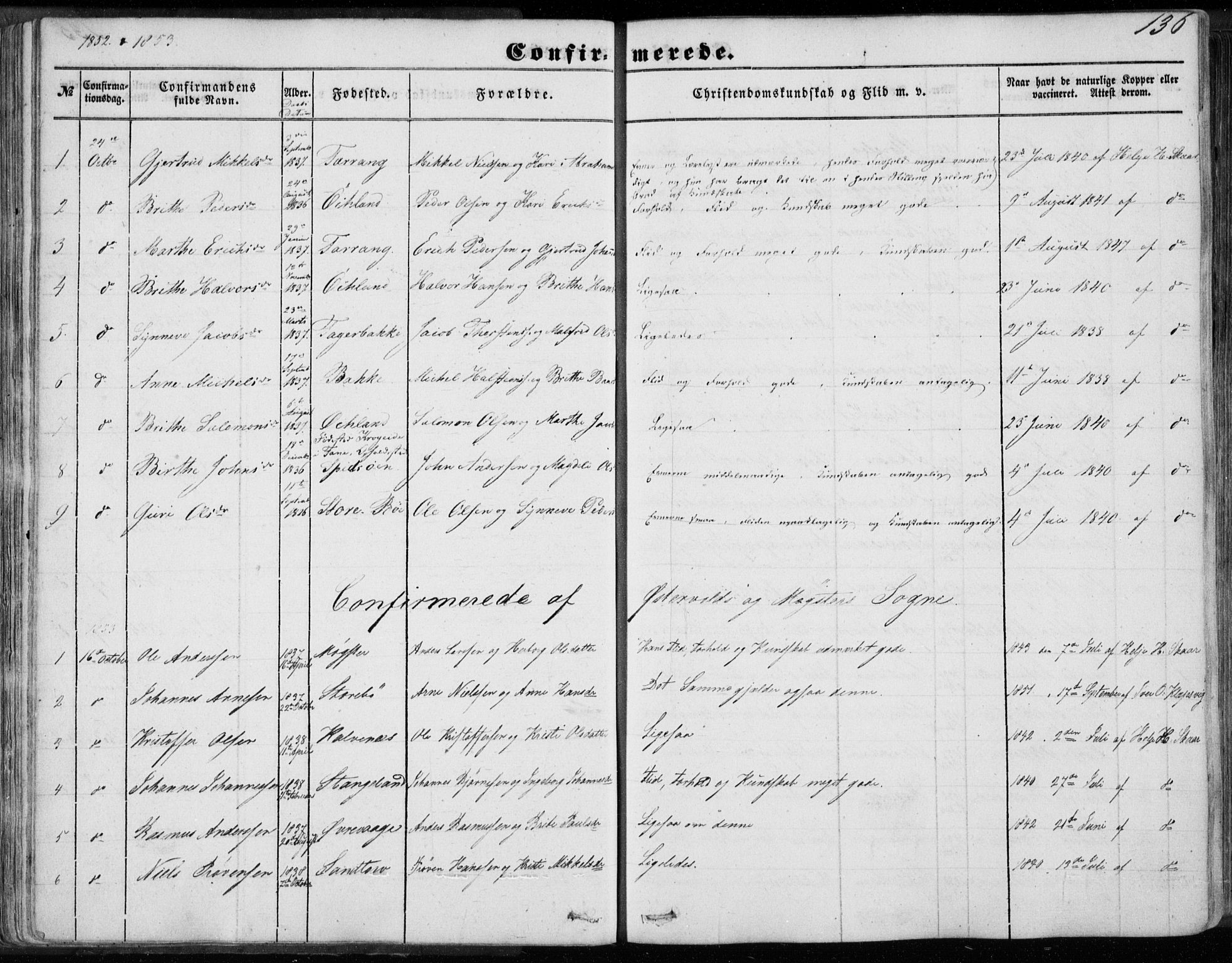 Sund sokneprestembete, SAB/A-99930: Parish register (official) no. A 14, 1850-1866, p. 136