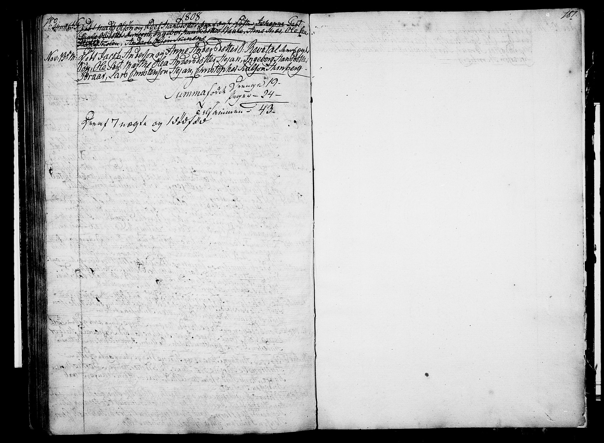 Våle kirkebøker, AV/SAKO-A-334/F/Fa/L0005: Parish register (official) no. I 5, 1773-1808, p. 180-181