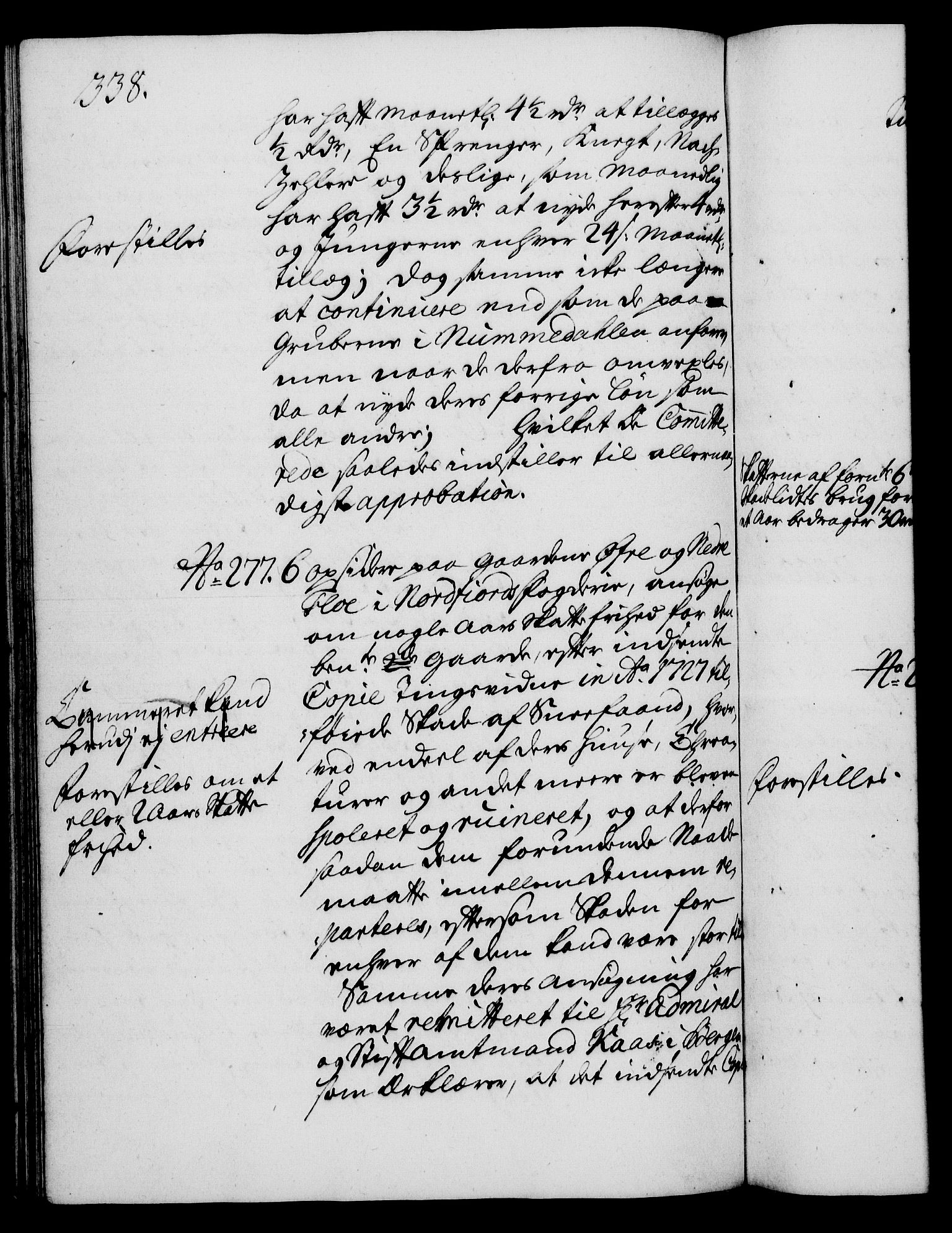 Rentekammeret, Kammerkanselliet, RA/EA-3111/G/Gh/Gha/L0016: Norsk ekstraktmemorialprotokoll (merket RK 53.61), 1734-1735, p. 338