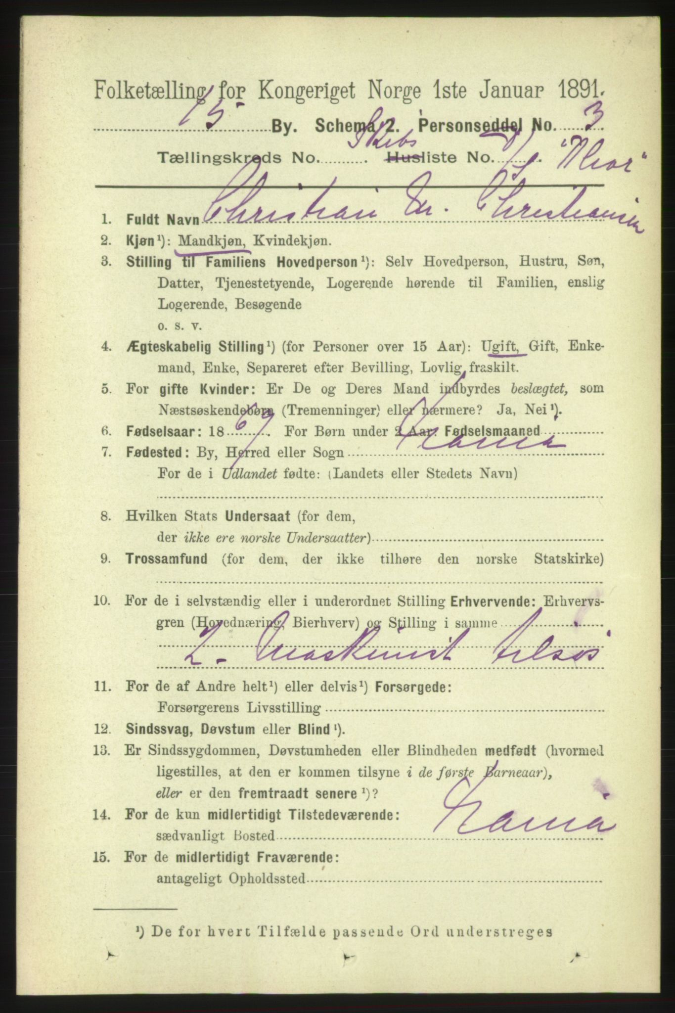 RA, 1891 census for 0602 Drammen, 1891, p. 25629