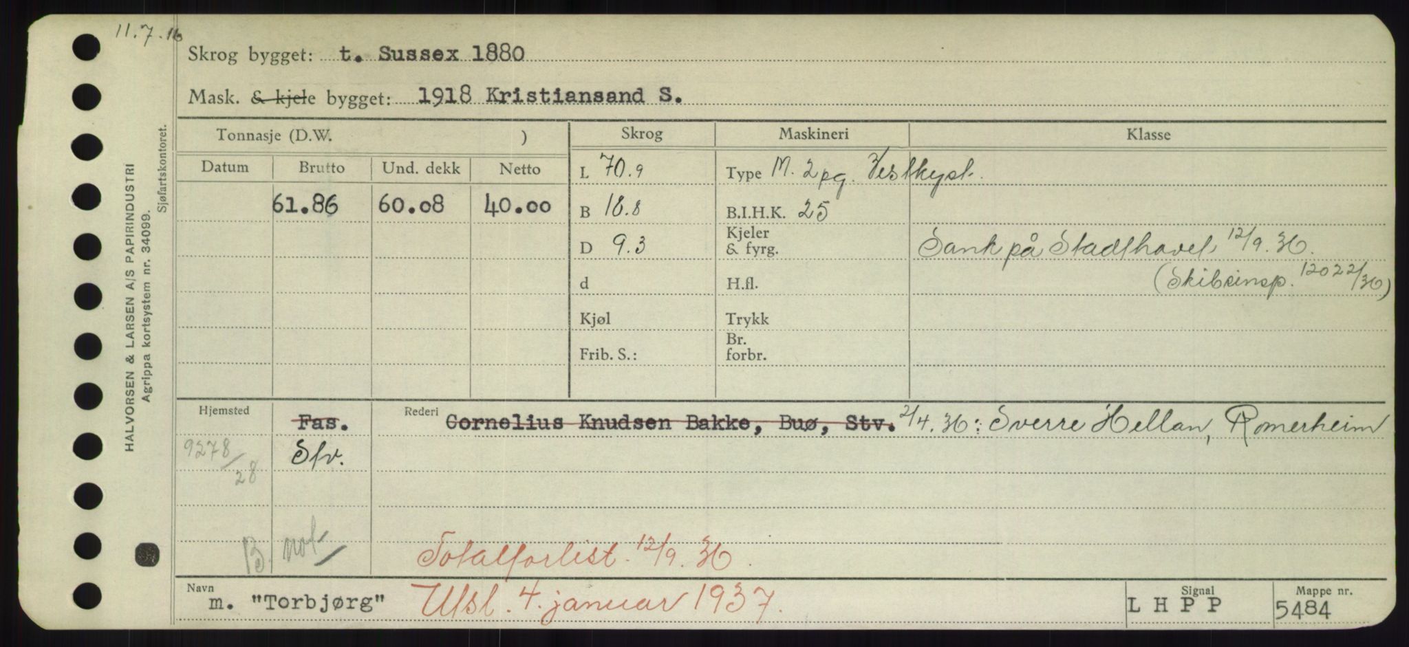 Sjøfartsdirektoratet med forløpere, Skipsmålingen, AV/RA-S-1627/H/Hd/L0039: Fartøy, Ti-Tø, p. 259