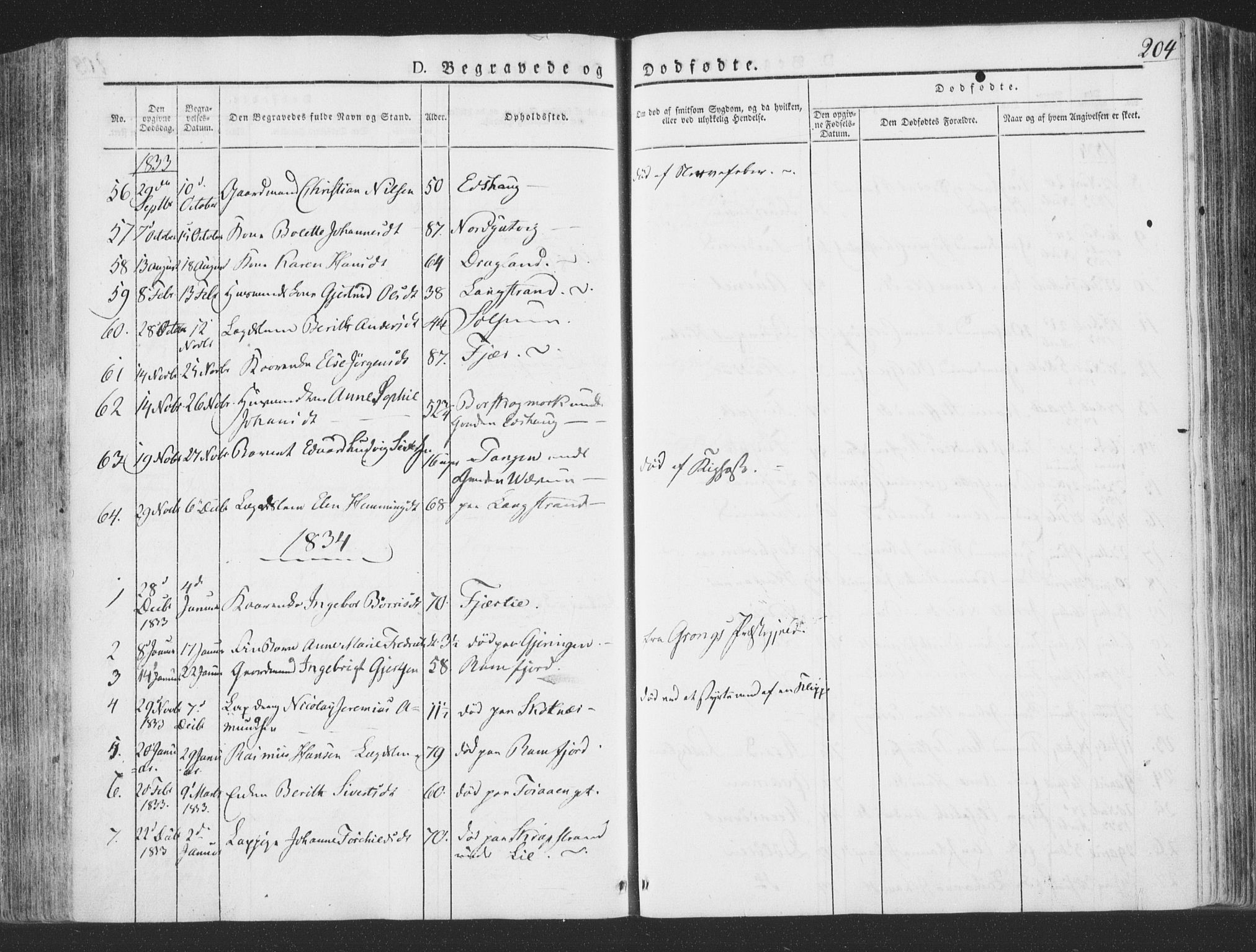 Ministerialprotokoller, klokkerbøker og fødselsregistre - Nord-Trøndelag, AV/SAT-A-1458/780/L0639: Parish register (official) no. 780A04, 1830-1844, p. 204