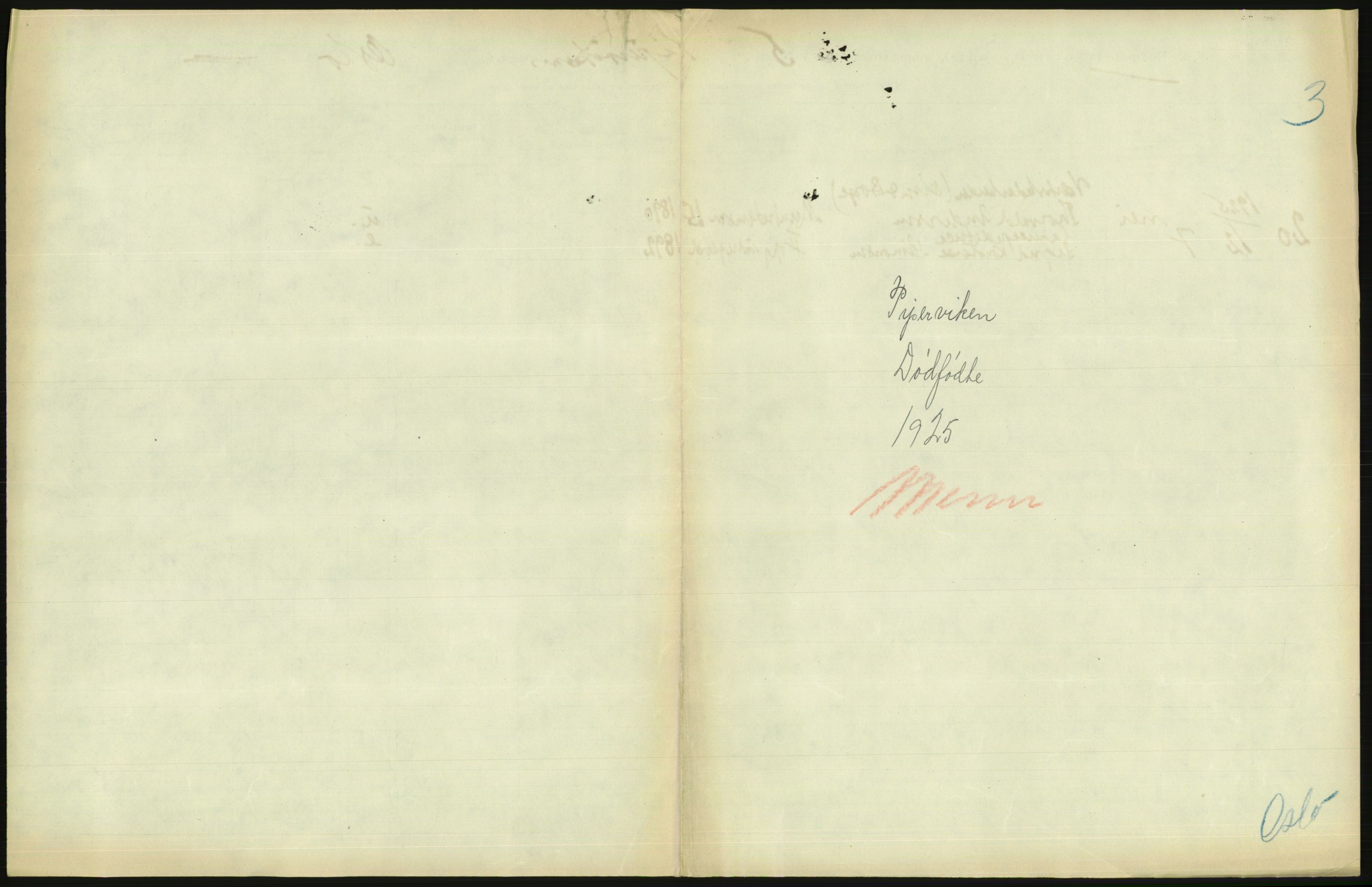 Statistisk sentralbyrå, Sosiodemografiske emner, Befolkning, AV/RA-S-2228/D/Df/Dfc/Dfce/L0010: Oslo: Døde kvinner, dødfødte, 1925, p. 57