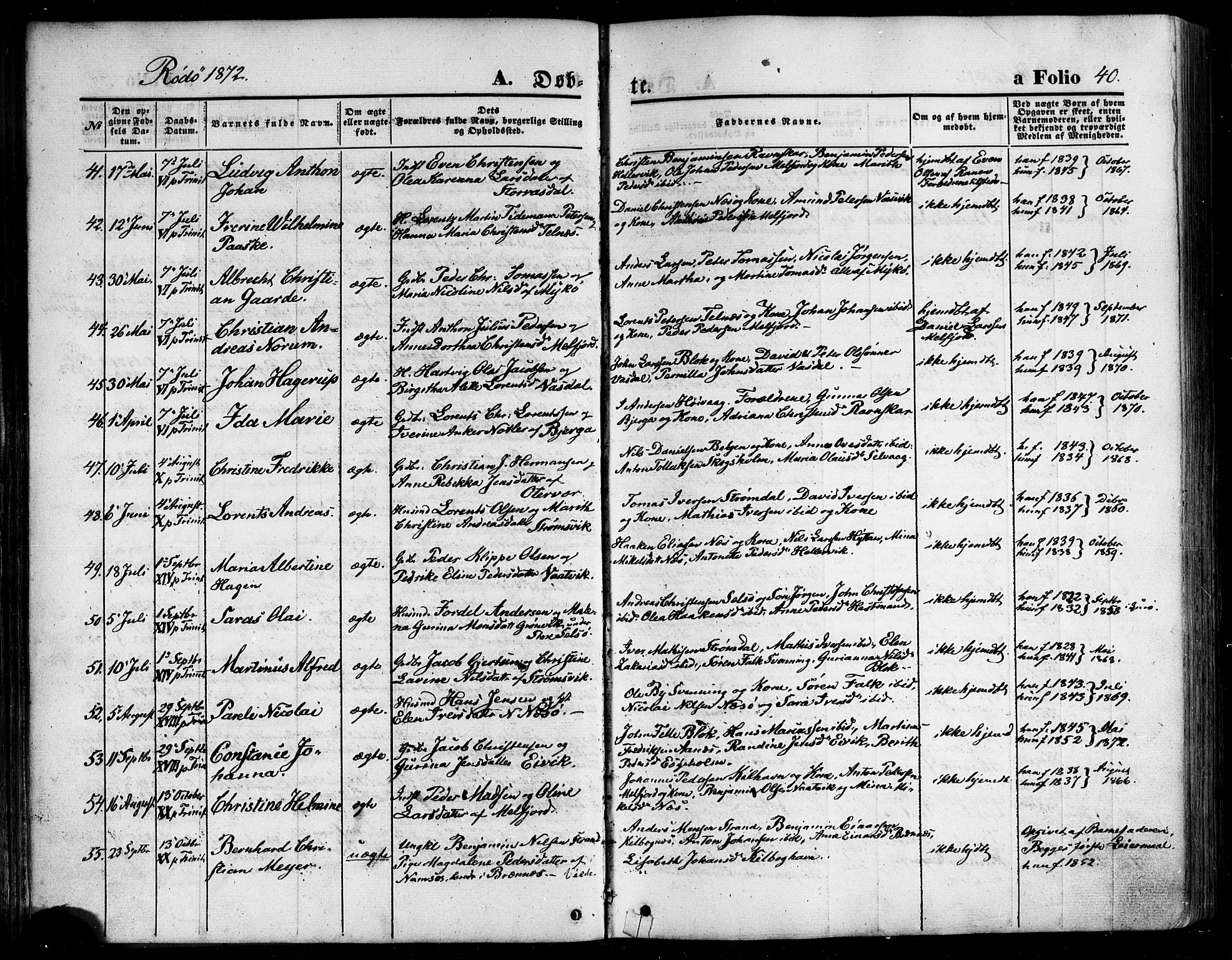 Ministerialprotokoller, klokkerbøker og fødselsregistre - Nordland, SAT/A-1459/841/L0606: Parish register (official) no. 841A10, 1860-1877, p. 40