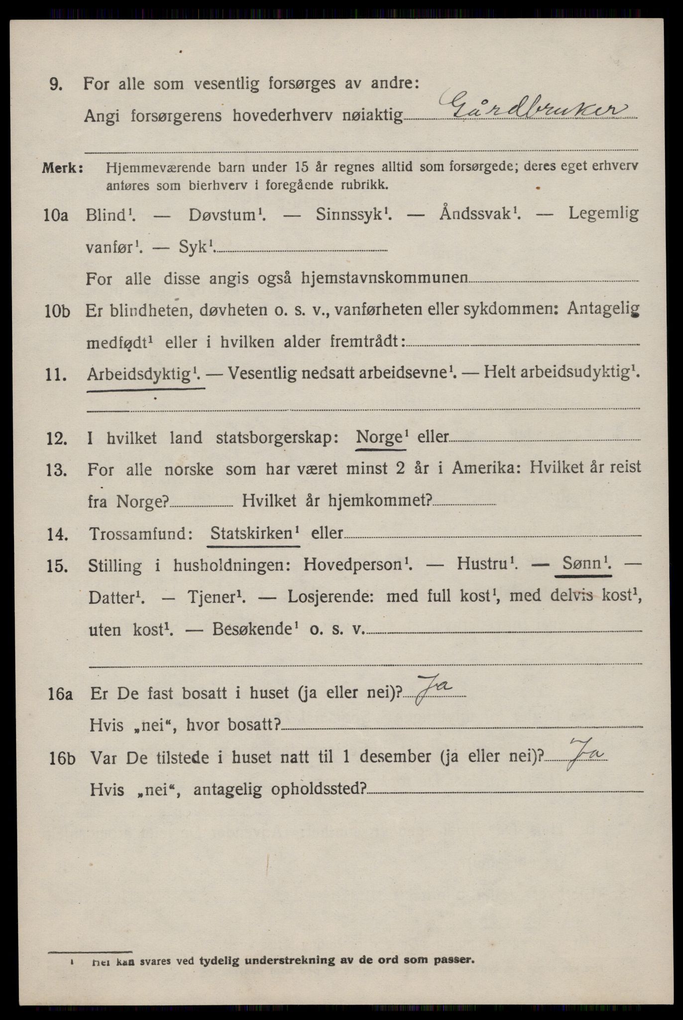 SAST, 1920 census for Hjelmeland, 1920, p. 2444