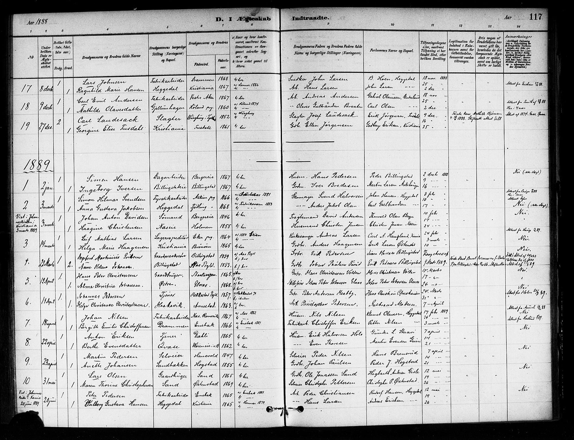Asker prestekontor Kirkebøker, SAO/A-10256a/F/Fa/L0014: Parish register (official) no. I 14, 1879-1900, p. 117
