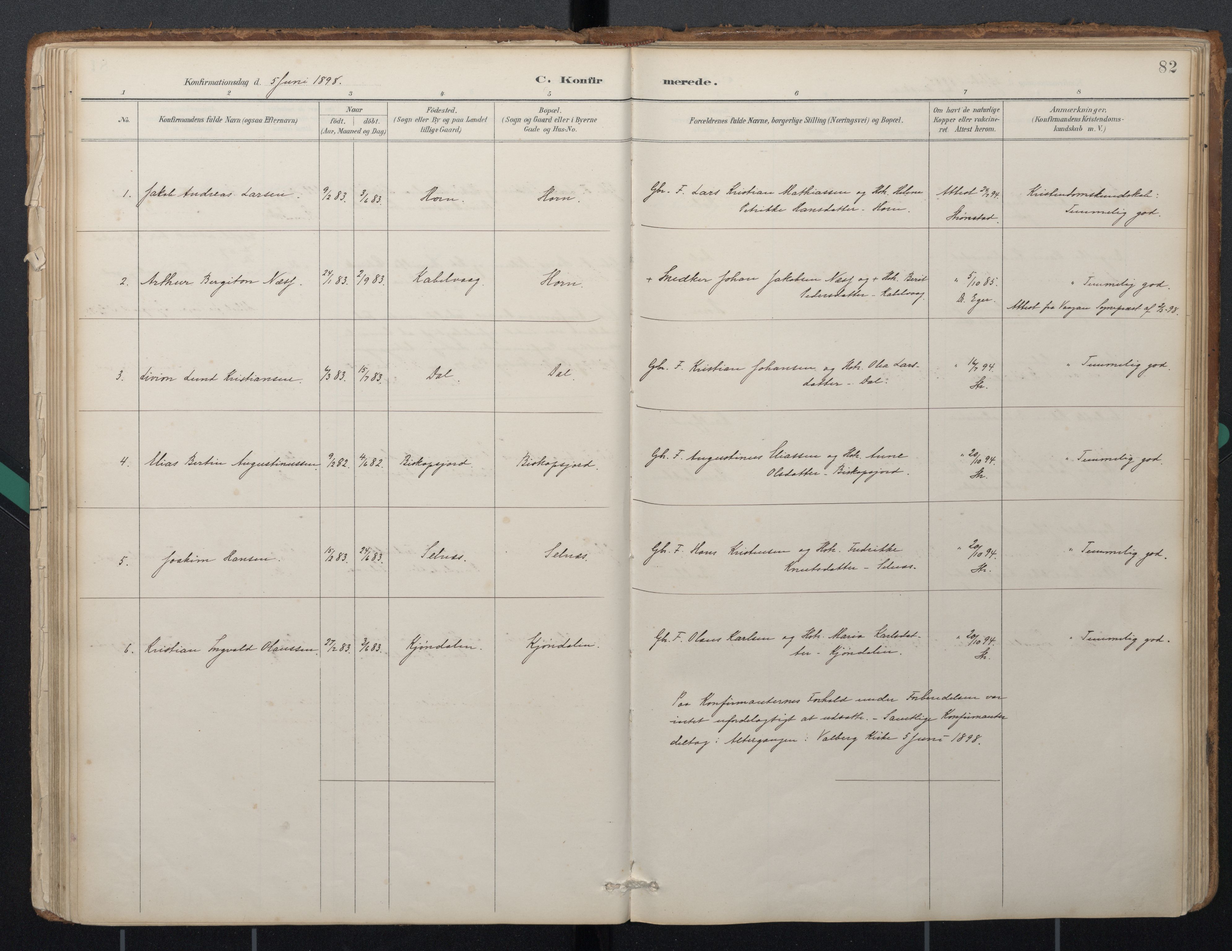 Ministerialprotokoller, klokkerbøker og fødselsregistre - Nordland, AV/SAT-A-1459/884/L1193: Parish register (official) no. 884A01, 1888-1905, p. 82