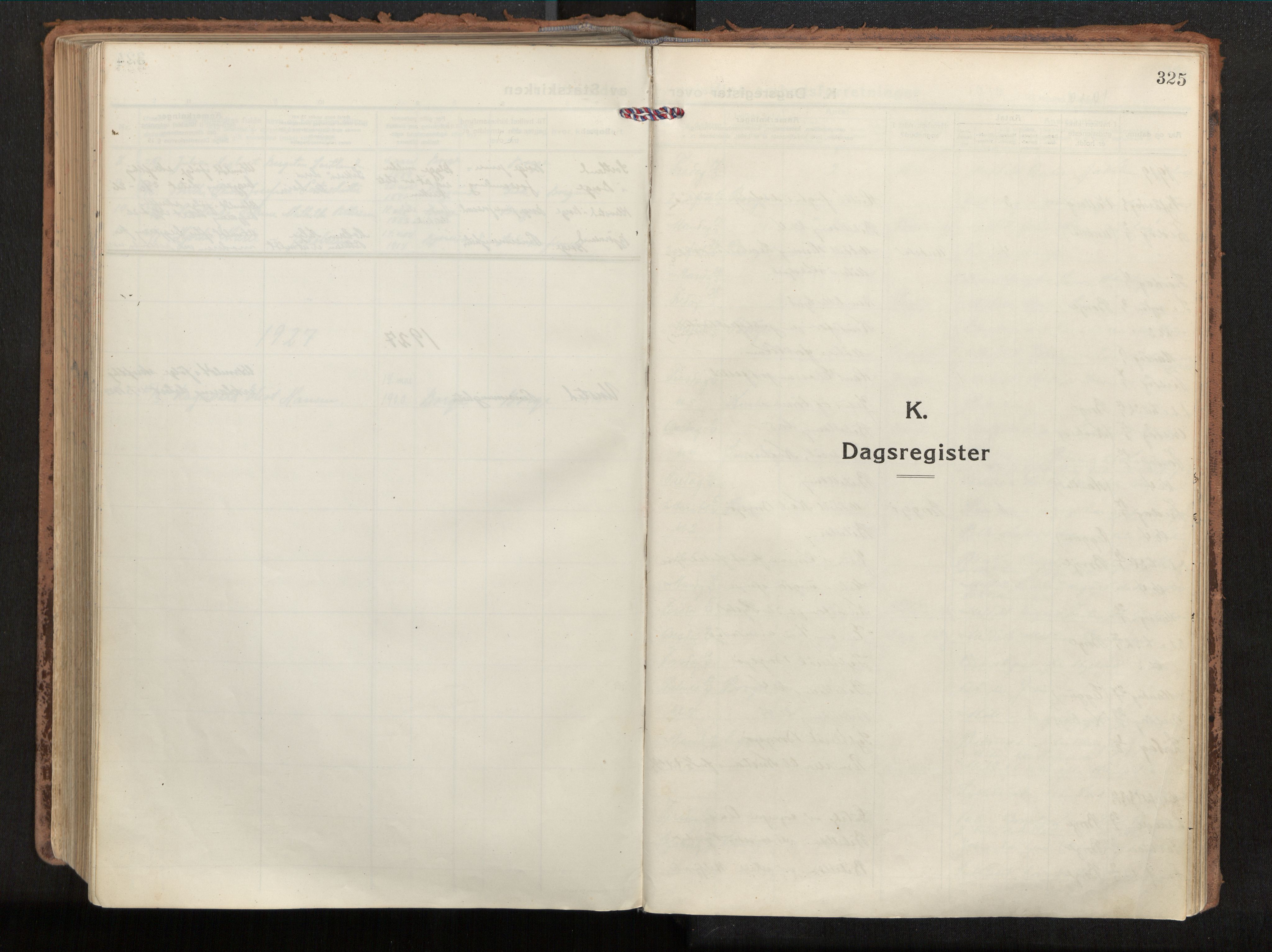 Ministerialprotokoller, klokkerbøker og fødselsregistre - Nordland, SAT/A-1459/880/L1136: Parish register (official) no. 880A10, 1919-1927, p. 325