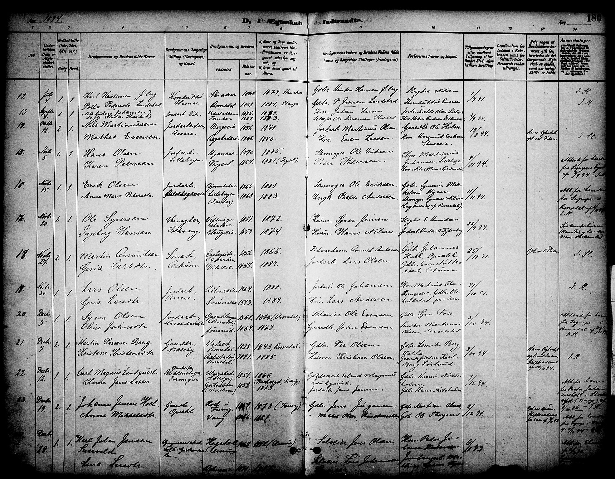 Stange prestekontor, AV/SAH-PREST-002/K/L0020: Parish register (official) no. 20, 1894-1905, p. 180