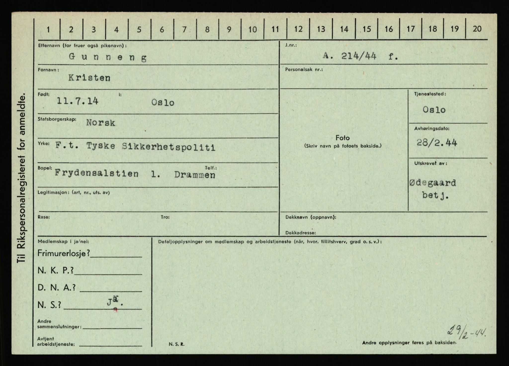 Statspolitiet - Hovedkontoret / Osloavdelingen, AV/RA-S-1329/C/Ca/L0005: Furali - Hamula, 1943-1945, p. 2861