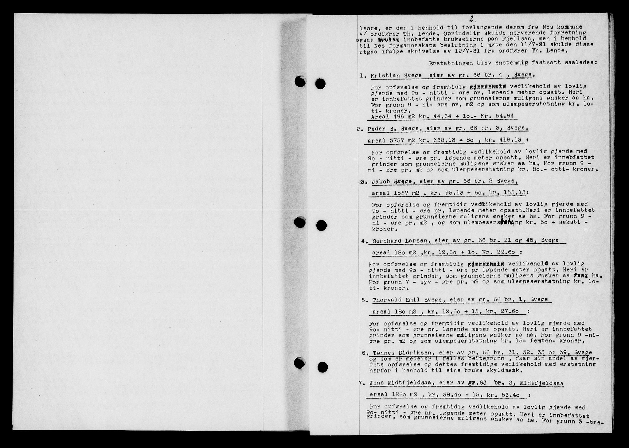 Flekkefjord sorenskriveri, SAK/1221-0001/G/Gb/Gba/L0047: Mortgage book no. 45, 1931-1932, Deed date: 16.02.1932