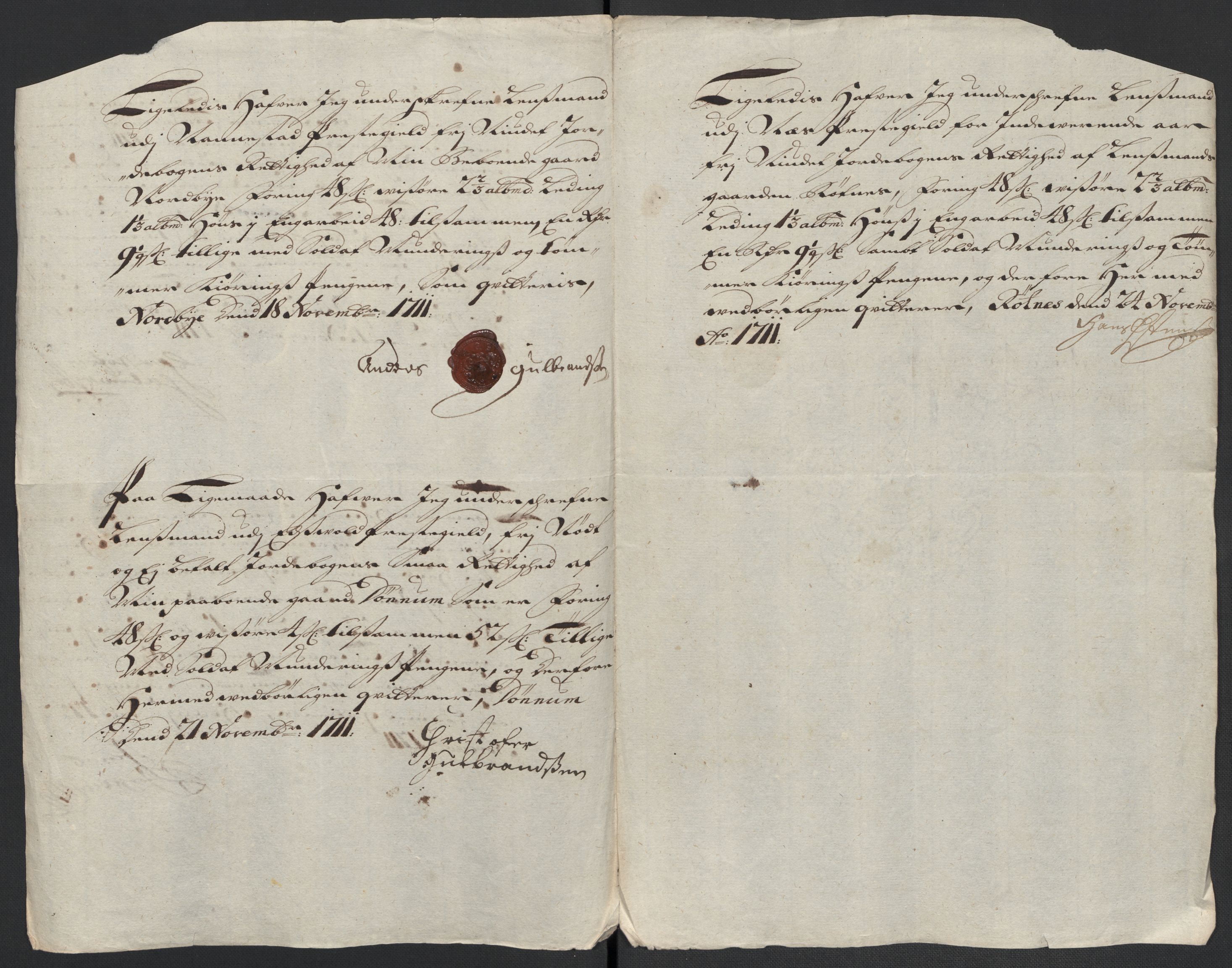 Rentekammeret inntil 1814, Reviderte regnskaper, Fogderegnskap, AV/RA-EA-4092/R12/L0720: Fogderegnskap Øvre Romerike, 1710-1711, p. 481