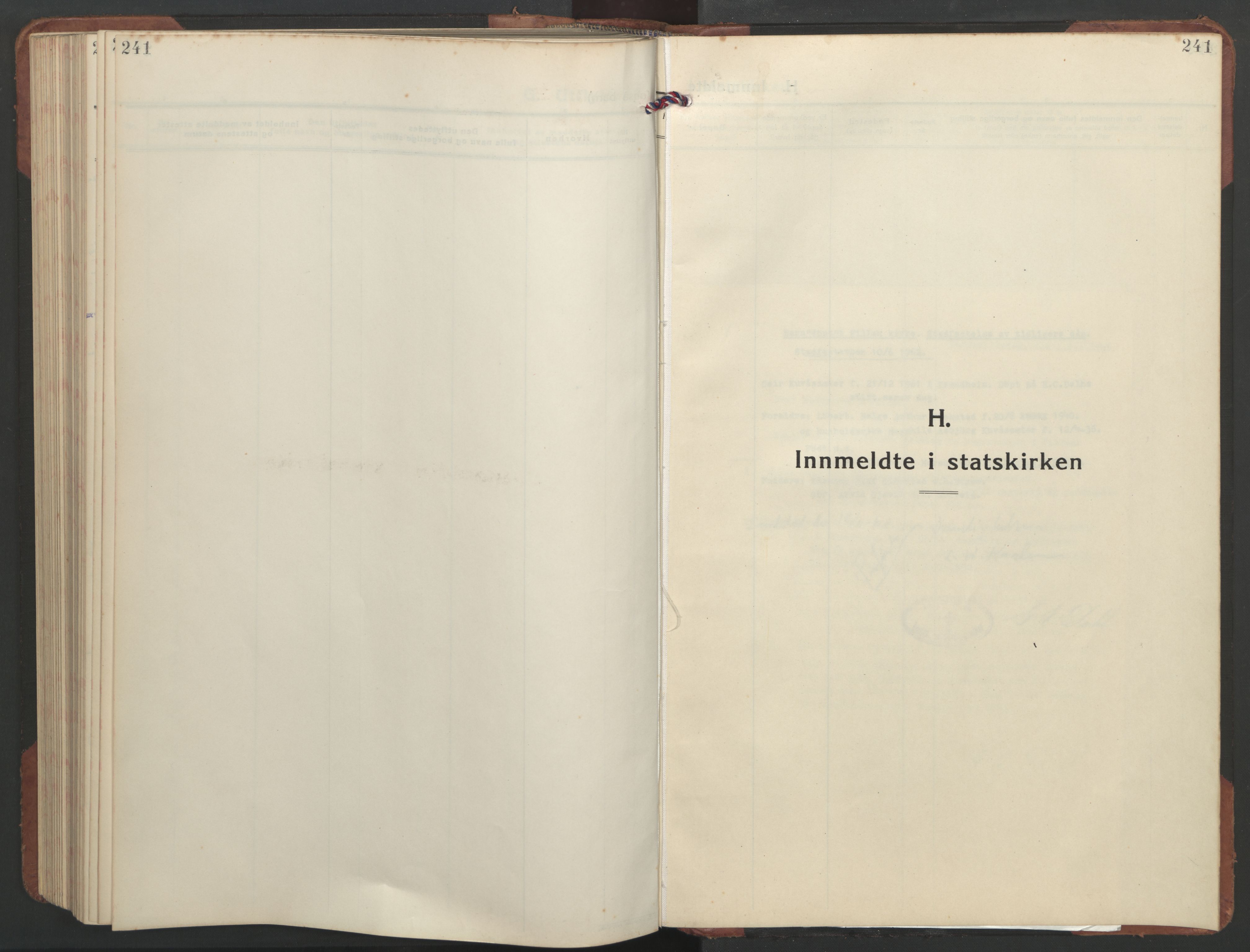 Ministerialprotokoller, klokkerbøker og fødselsregistre - Sør-Trøndelag, AV/SAT-A-1456/637/L0564: Parish register (copy) no. 637C05, 1928-1968, p. 241