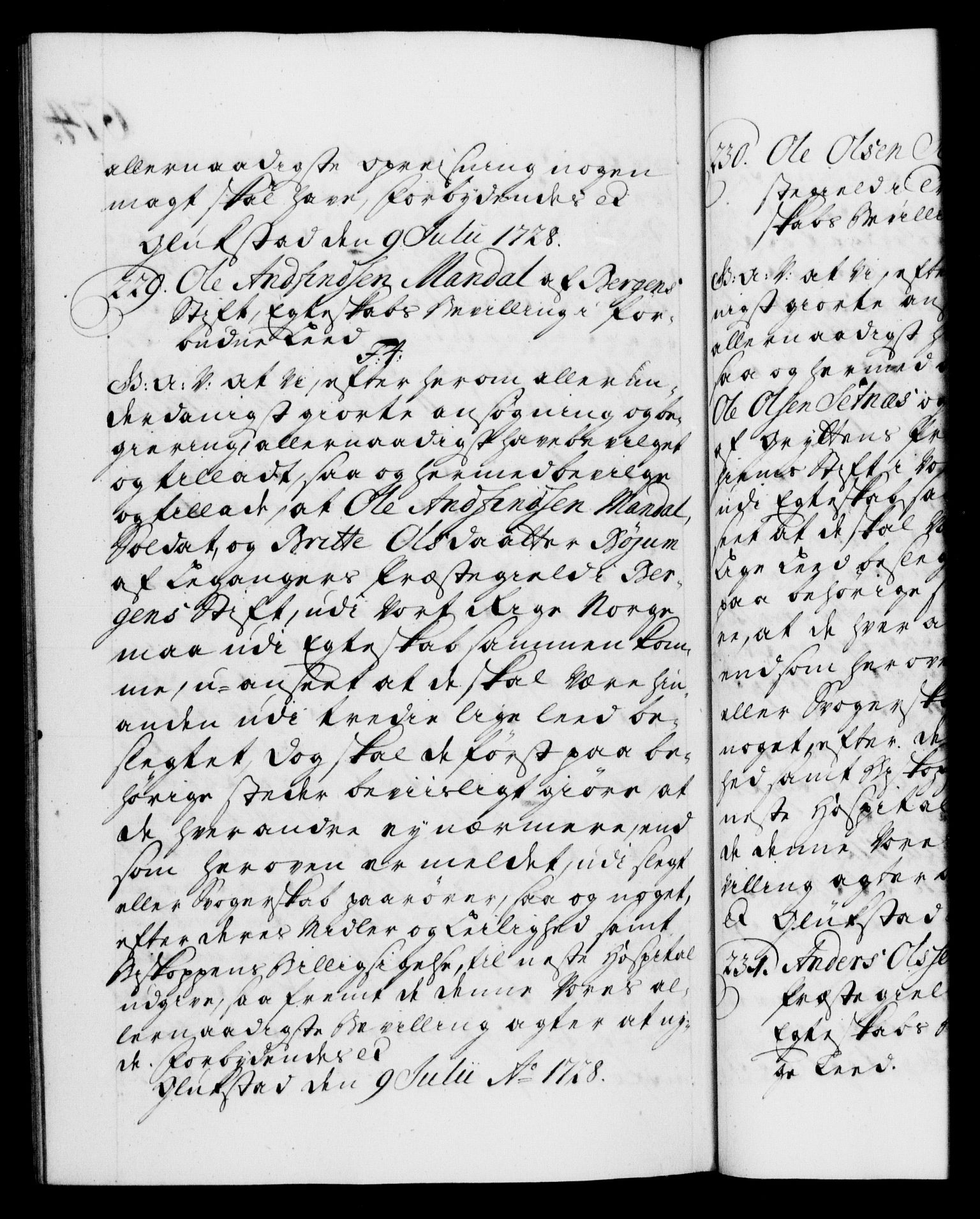 Danske Kanselli 1572-1799, AV/RA-EA-3023/F/Fc/Fca/Fcaa/L0025: Norske registre, 1726-1728, p. 674b