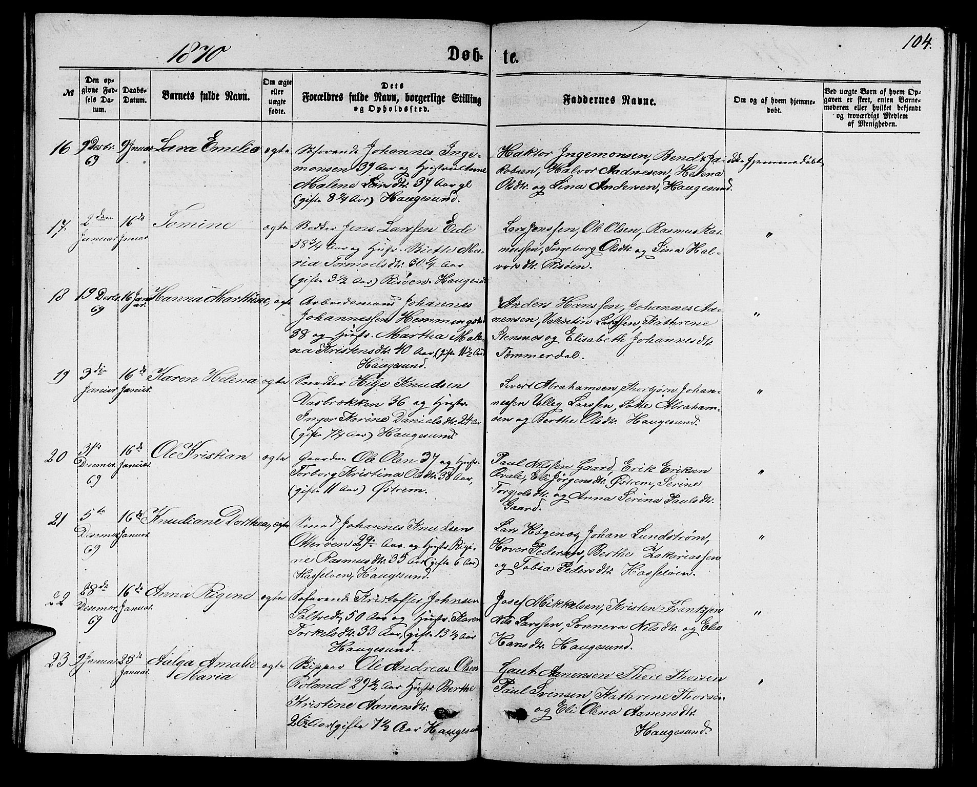 Torvastad sokneprestkontor, AV/SAST-A -101857/H/Ha/Hab/L0007: Parish register (copy) no. B 7, 1866-1873, p. 104