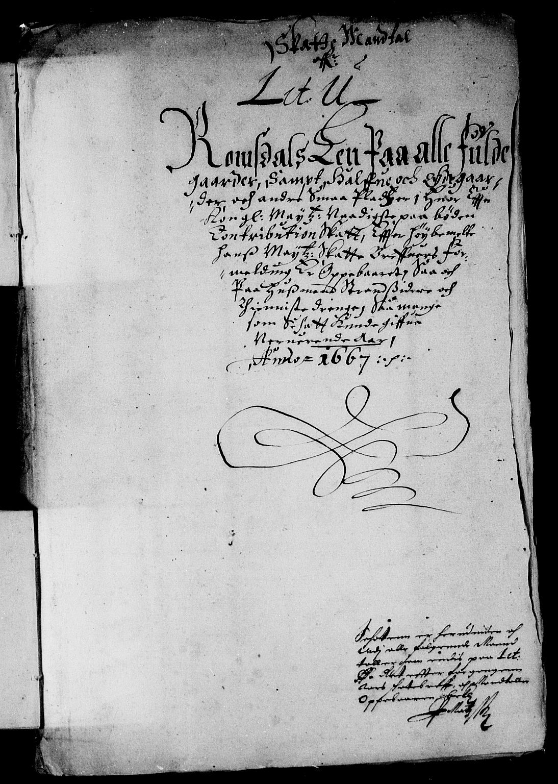 Rentekammeret inntil 1814, Reviderte regnskaper, Stiftamtstueregnskaper, Trondheim stiftamt og Nordland amt, AV/RA-EA-6044/R/Rd/L0021: Trondheim stiftamt, 1667