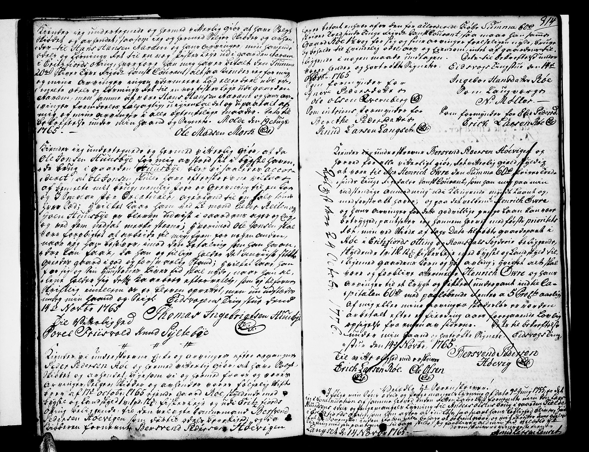 Romsdal sorenskriveri, SAT/A-4149/1/2/2C/L0003: Mortgage book no. 3, 1747-1767, p. 313