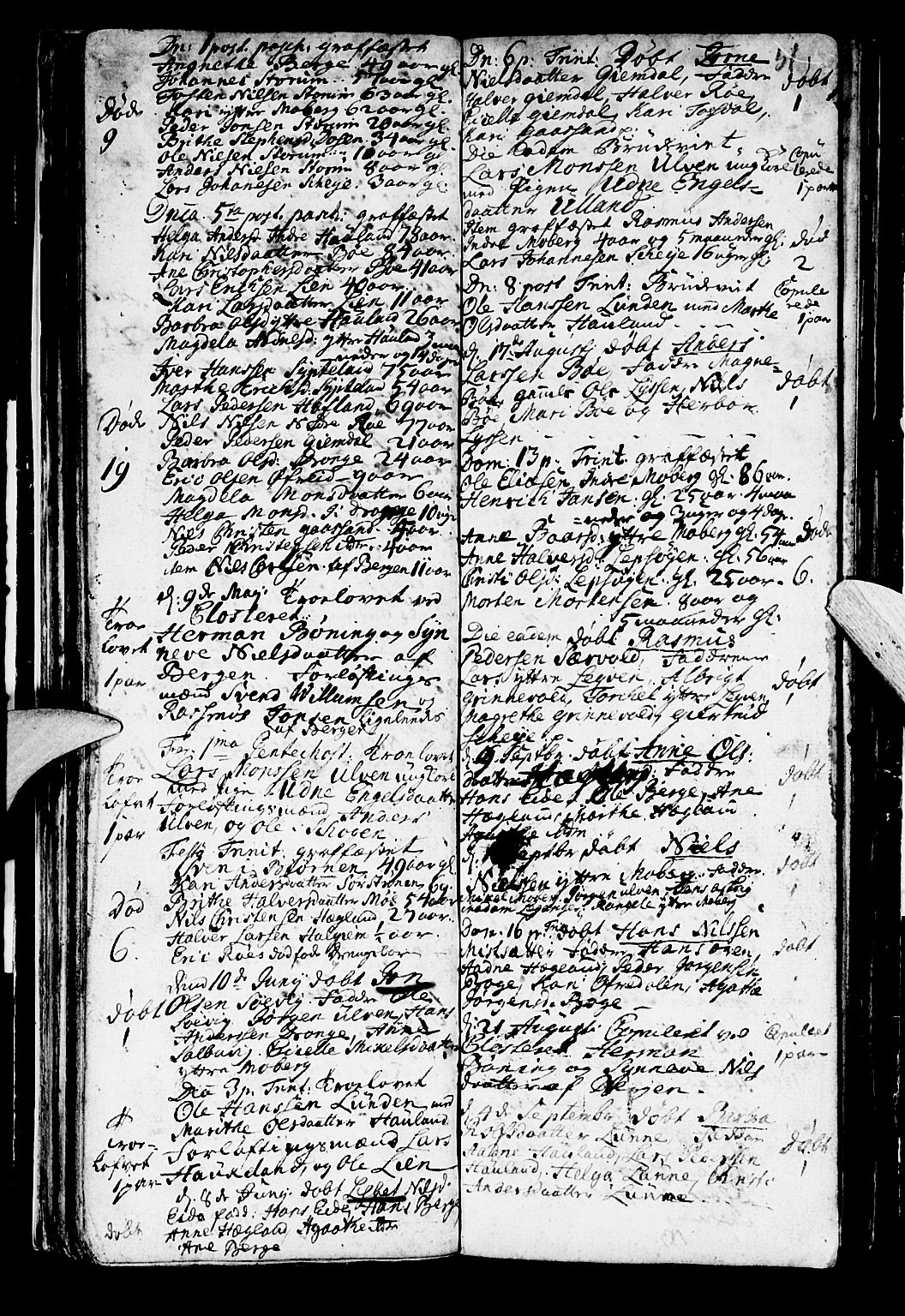 Os sokneprestembete, AV/SAB-A-99929: Parish register (official) no. A 2, 1723-1758, p. 51