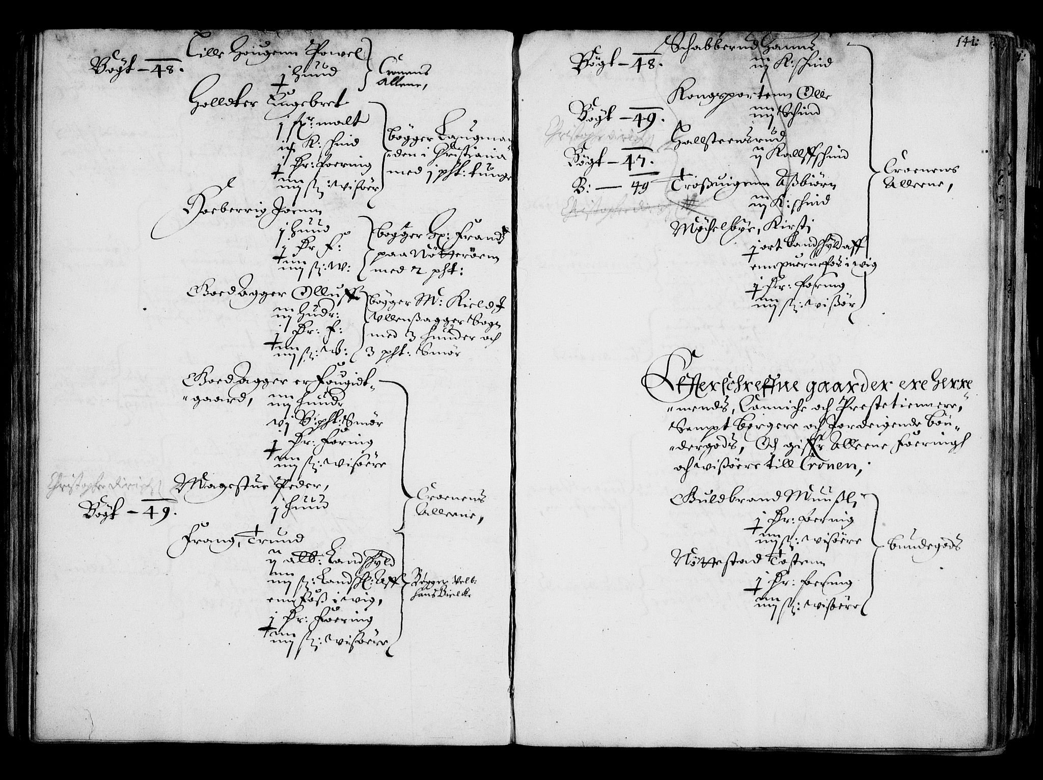 Rentekammeret inntil 1814, Realistisk ordnet avdeling, AV/RA-EA-4070/N/Na/L0001: [XI f]: Akershus stifts jordebok, 1652, p. 140b-141a