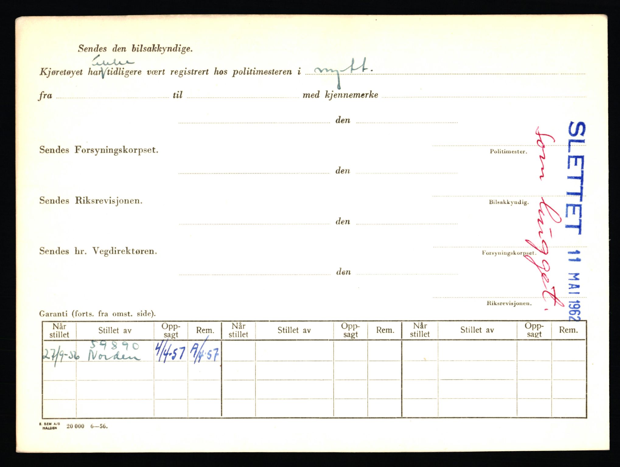 Stavanger trafikkstasjon, SAST/A-101942/0/F/L0044: L-26300 - L-26999, 1930-1971, p. 1118