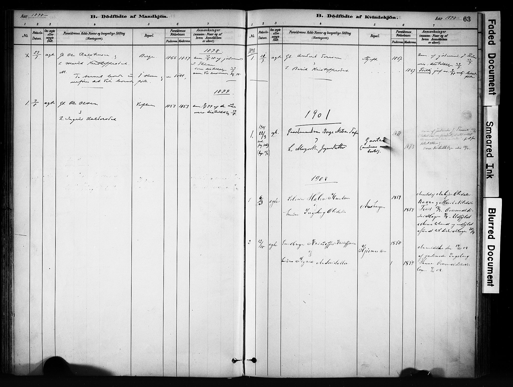 Vang prestekontor, Valdres, SAH/PREST-140/H/Ha/L0009: Parish register (official) no. 9, 1882-1914, p. 63