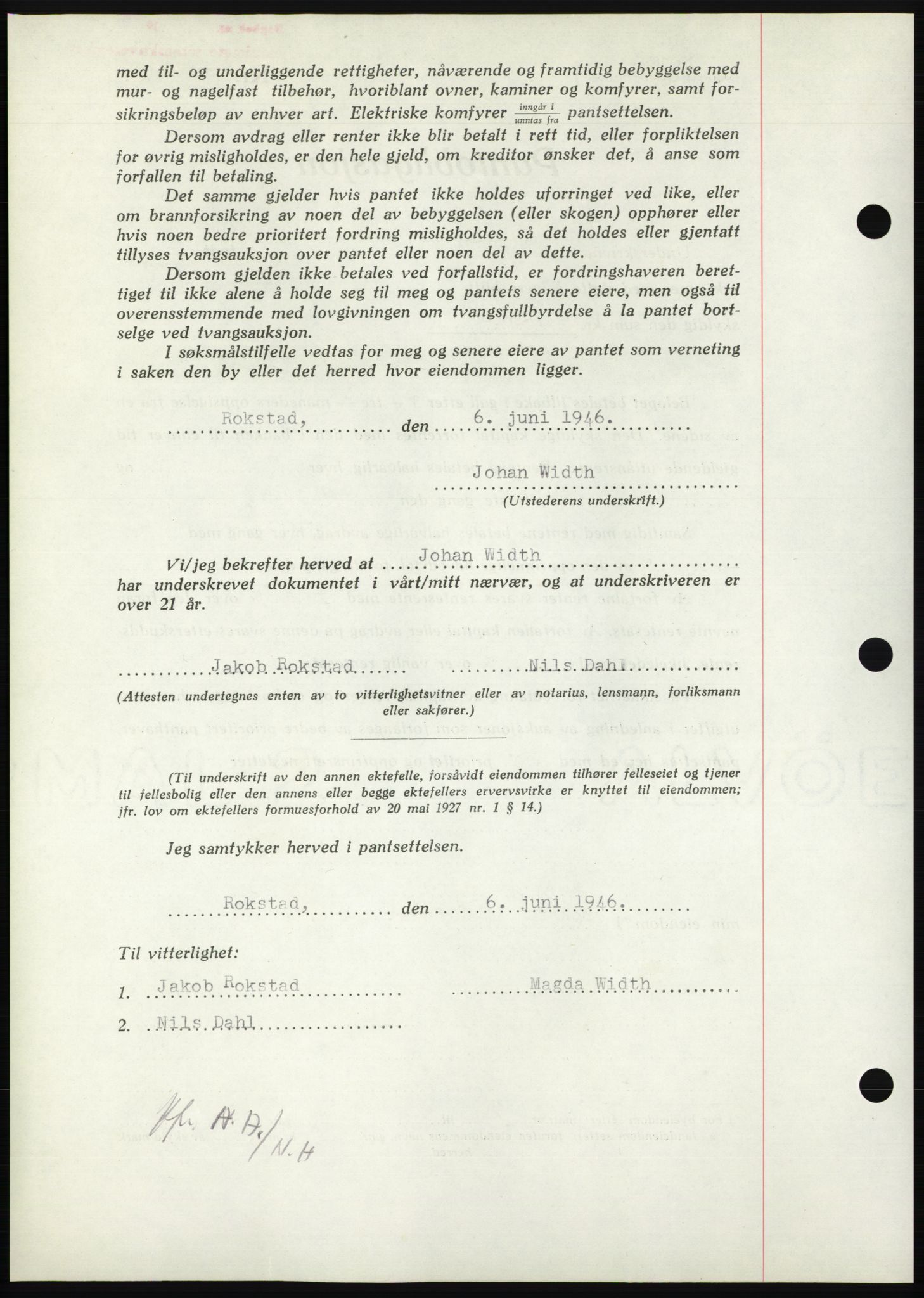 Nordmøre sorenskriveri, AV/SAT-A-4132/1/2/2Ca: Mortgage book no. B94, 1946-1946, Diary no: : 1053/1946