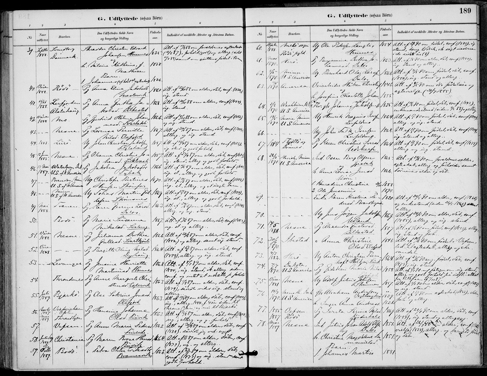 Ministerialprotokoller, klokkerbøker og fødselsregistre - Nordland, SAT/A-1459/825/L0362: Parish register (official) no. 825A16, 1886-1908, p. 189