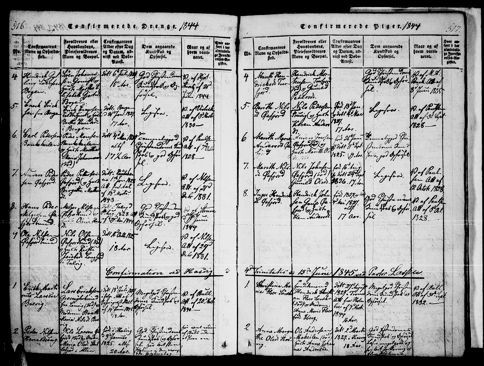 Loppa sokneprestkontor, AV/SATØ-S-1339/H/Ha/L0003kirke: Parish register (official) no. 3, 1820-1848, p. 516-517