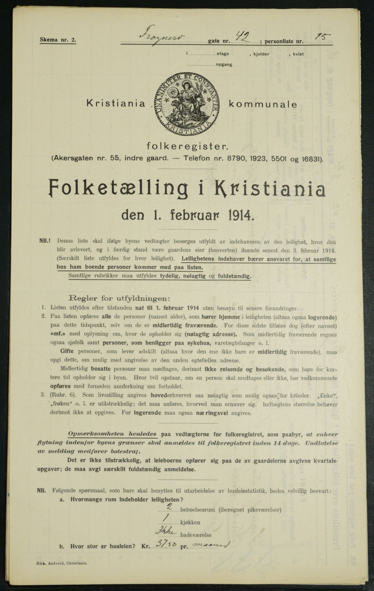 OBA, Municipal Census 1914 for Kristiania, 1914, p. 27870