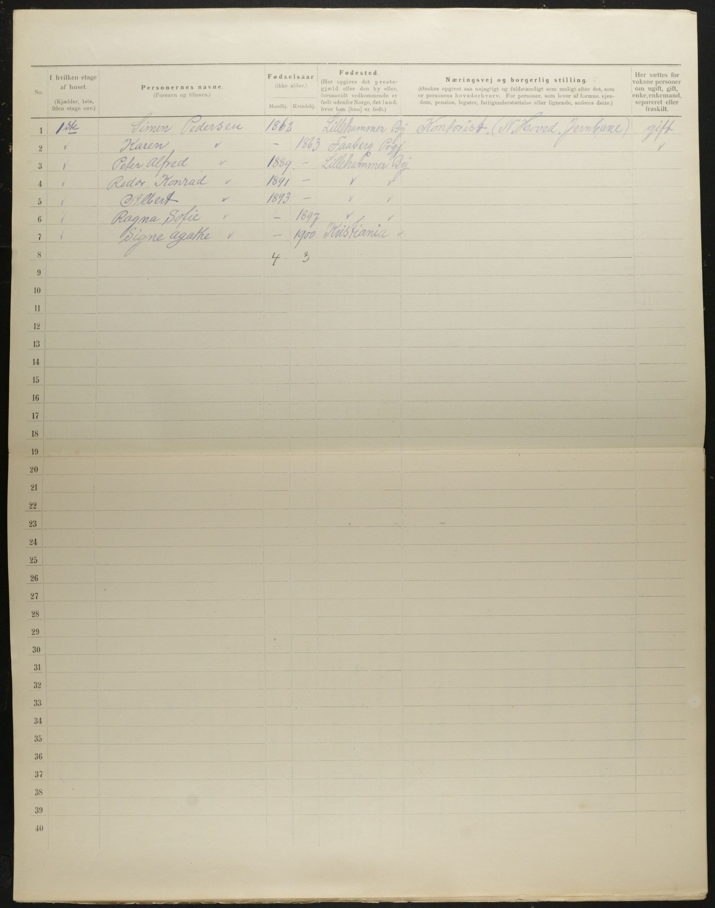 OBA, Municipal Census 1901 for Kristiania, 1901, p. 937