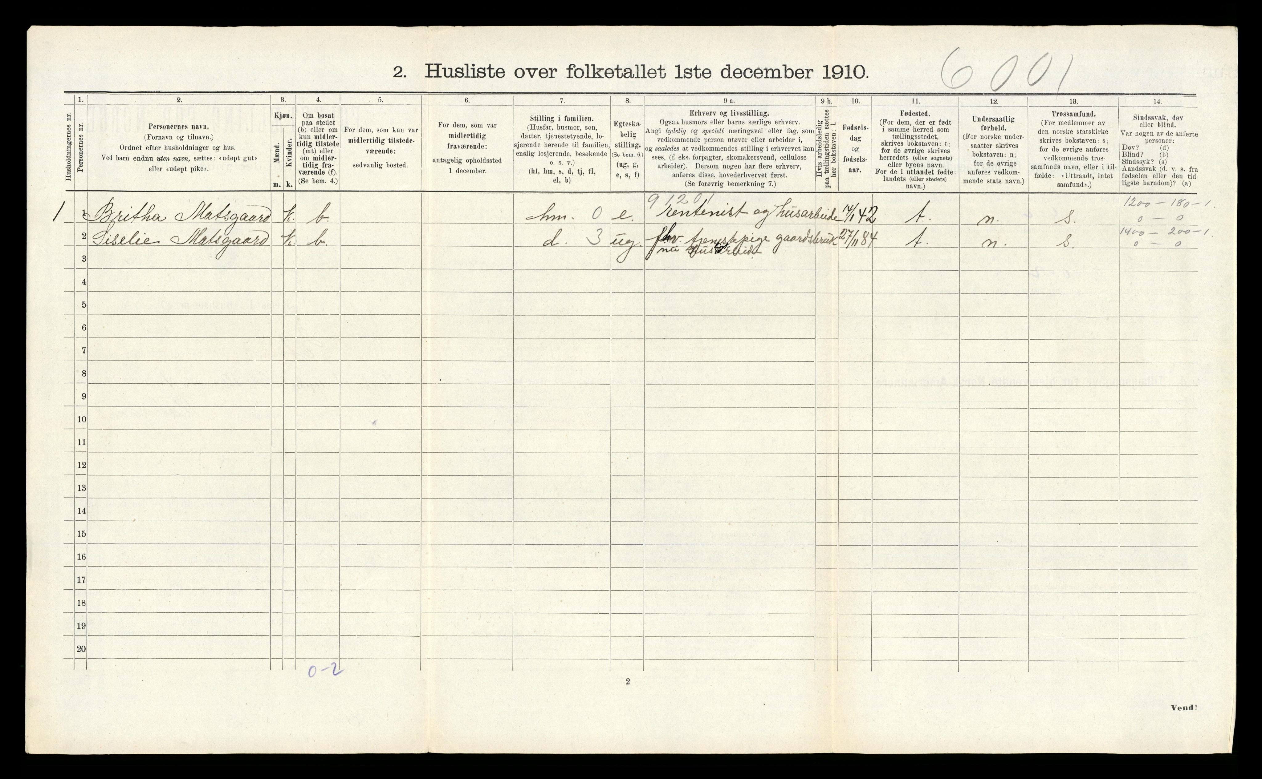 RA, 1910 census for Etne, 1910, p. 765