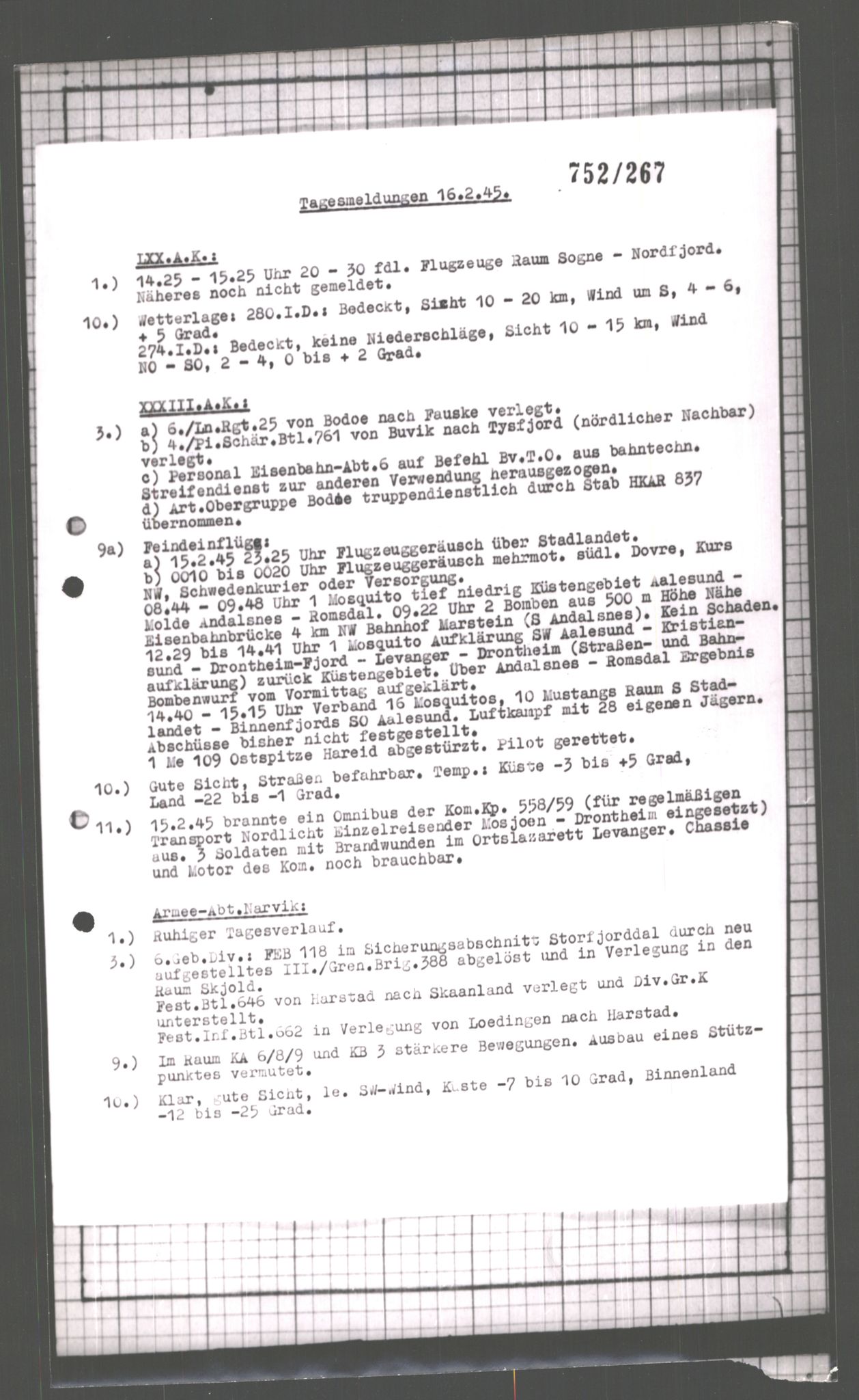 Forsvarets Overkommando. 2 kontor. Arkiv 11.4. Spredte tyske arkivsaker, AV/RA-RAFA-7031/D/Dar/Dara/L0003: Krigsdagbøker for 20. Gebirgs-Armee-Oberkommando (AOK 20), 1945, p. 94