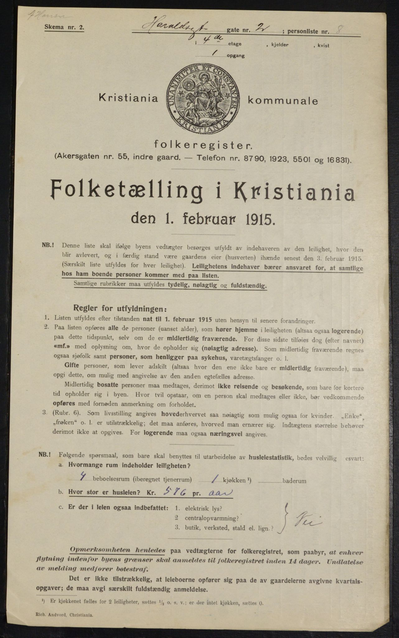 OBA, Municipal Census 1915 for Kristiania, 1915, p. 34659