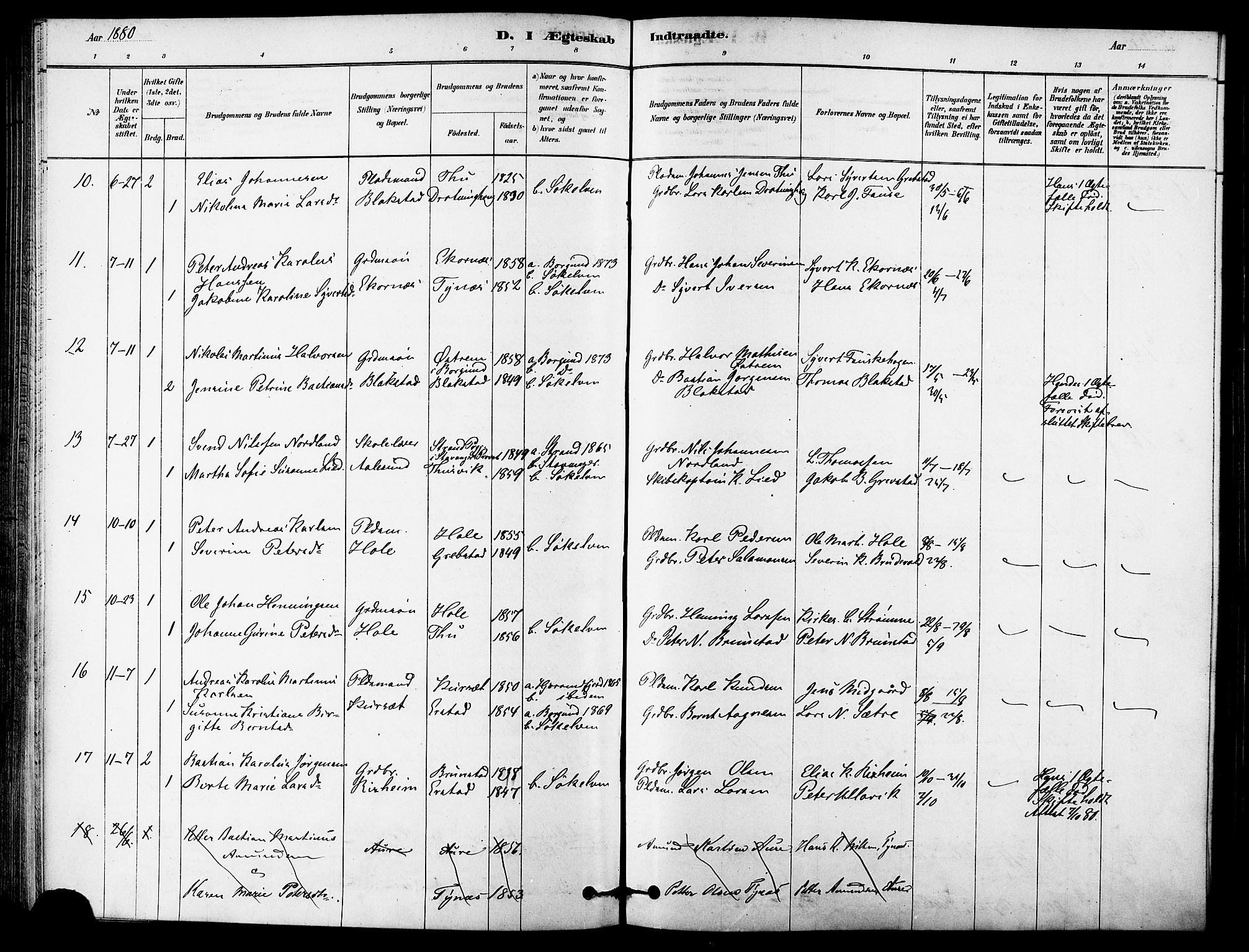 Ministerialprotokoller, klokkerbøker og fødselsregistre - Møre og Romsdal, AV/SAT-A-1454/523/L0334: Parish register (official) no. 523A01, 1878-1891