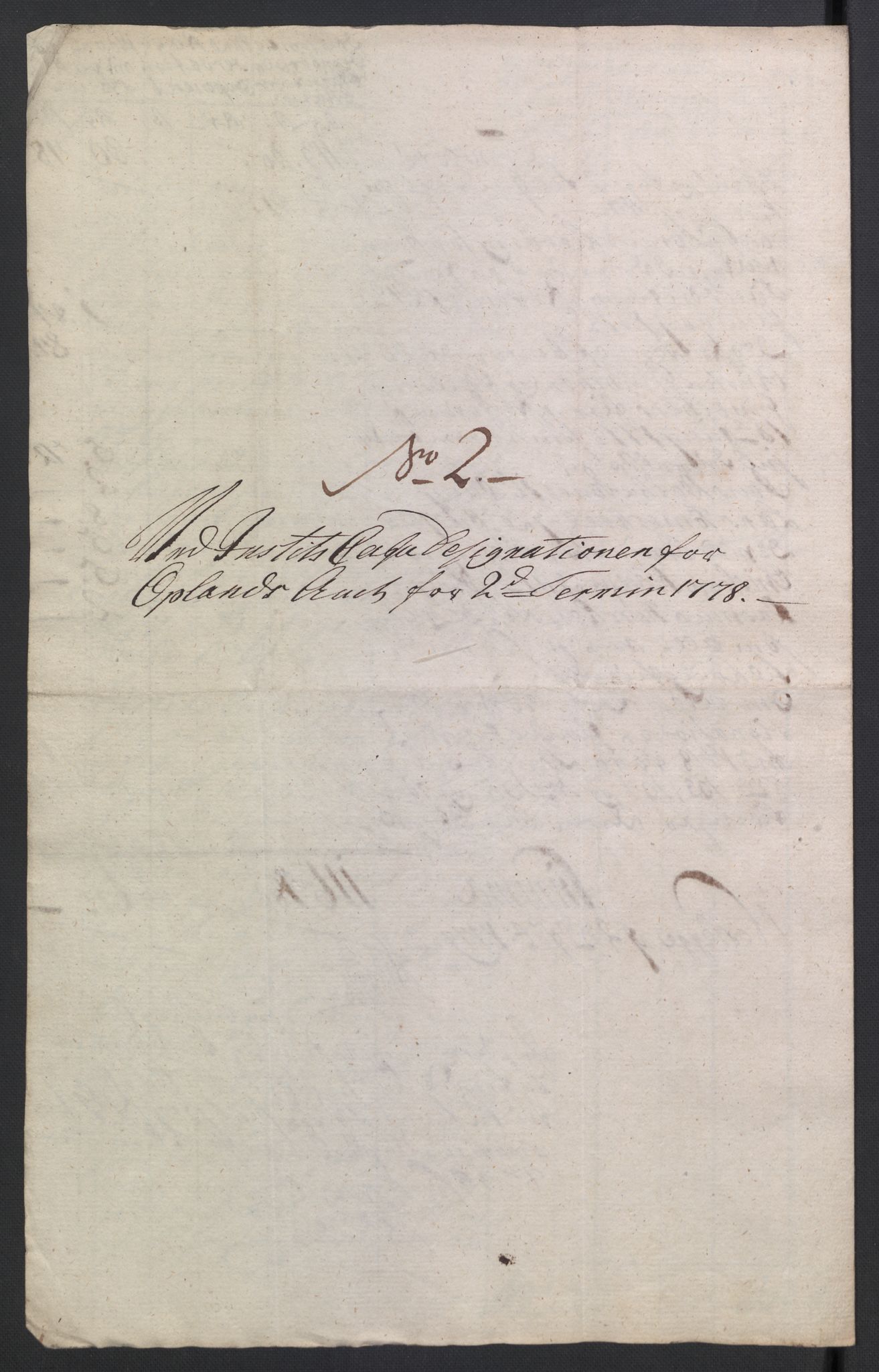 Rentekammeret inntil 1814, Reviderte regnskaper, Mindre regnskaper, AV/RA-EA-4068/Rb/L0014: Opplands amt, 1771-1779, p. 565