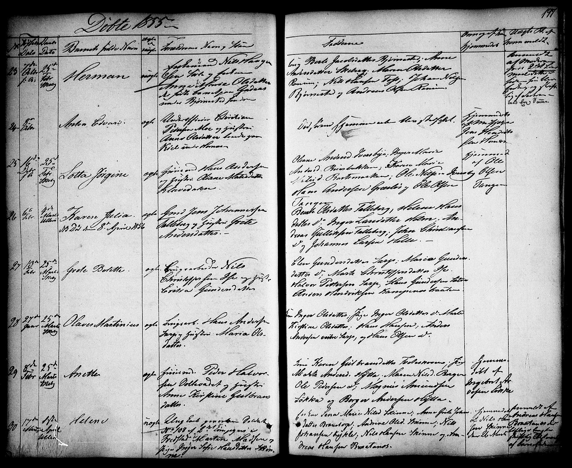 Skjeberg prestekontor Kirkebøker, SAO/A-10923/F/Fa/L0006: Parish register (official) no. I 6, 1846-1858, p. 197