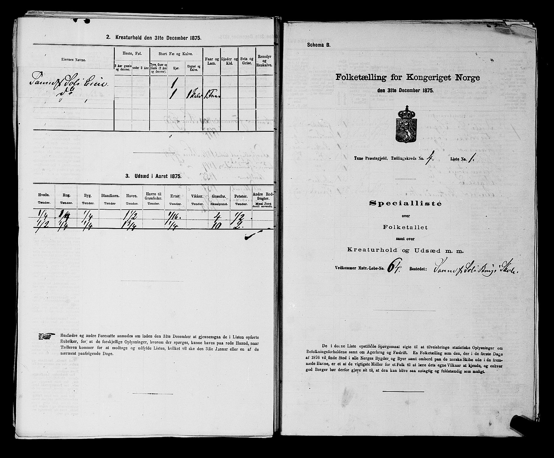 RA, 1875 census for 0130P Tune, 1875, p. 635