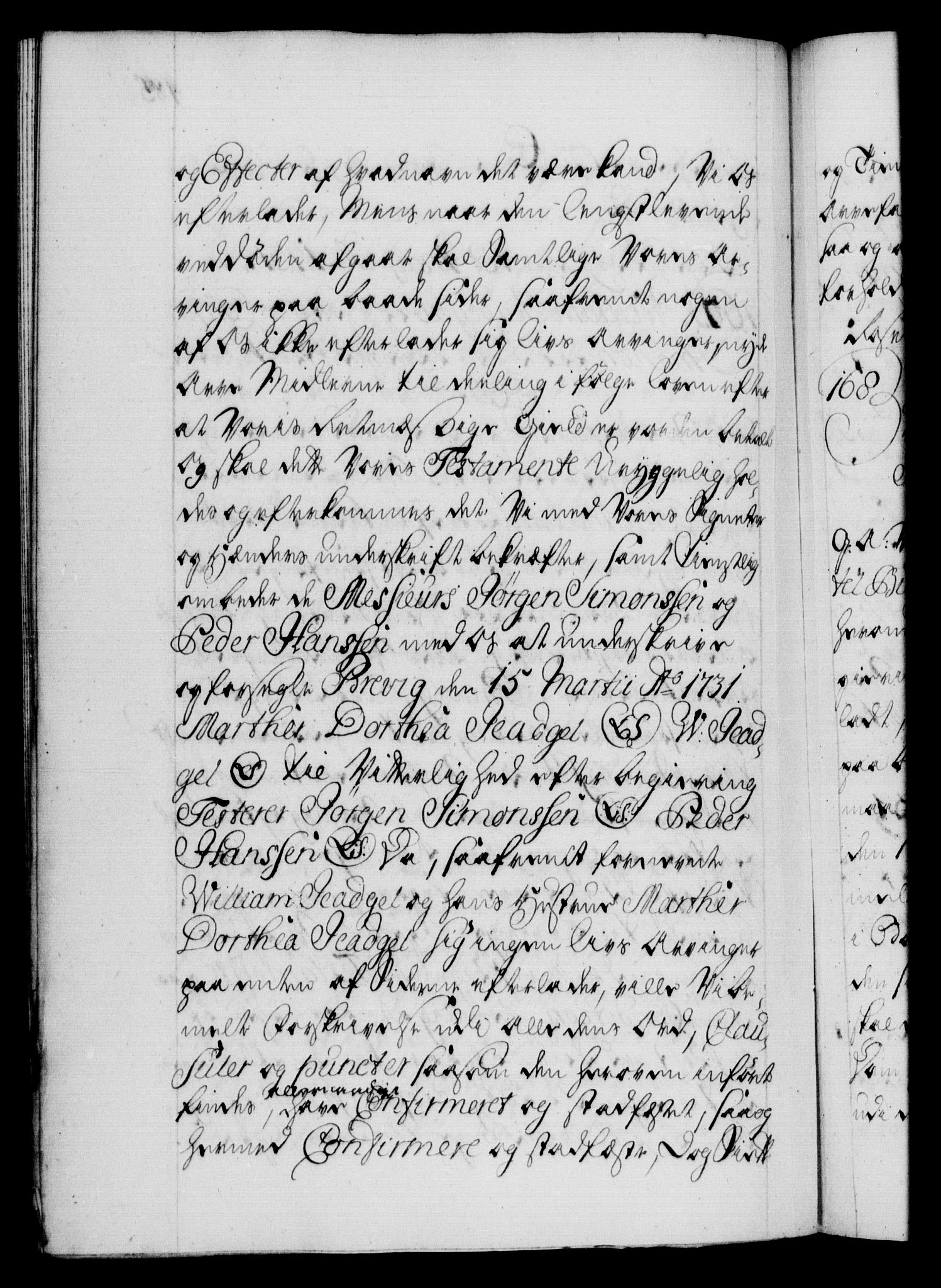 Danske Kanselli 1572-1799, AV/RA-EA-3023/F/Fc/Fca/Fcaa/L0027: Norske registre, 1730-1732, p. 185b