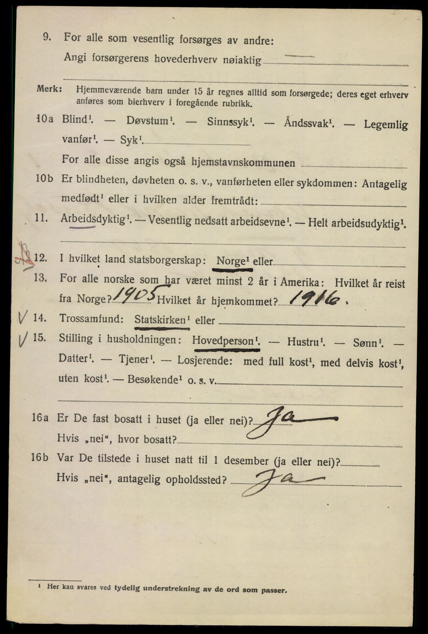 SAO, 1920 census for Kristiania, 1920, p. 261534