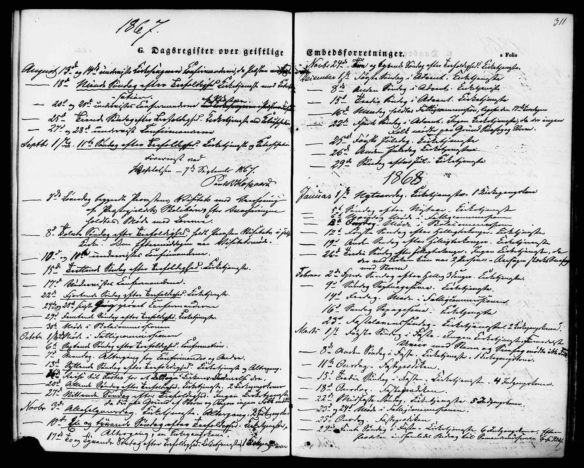 Jelsa sokneprestkontor, SAST/A-101842/01/IV: Parish register (official) no. A 8, 1867-1883, p. 311
