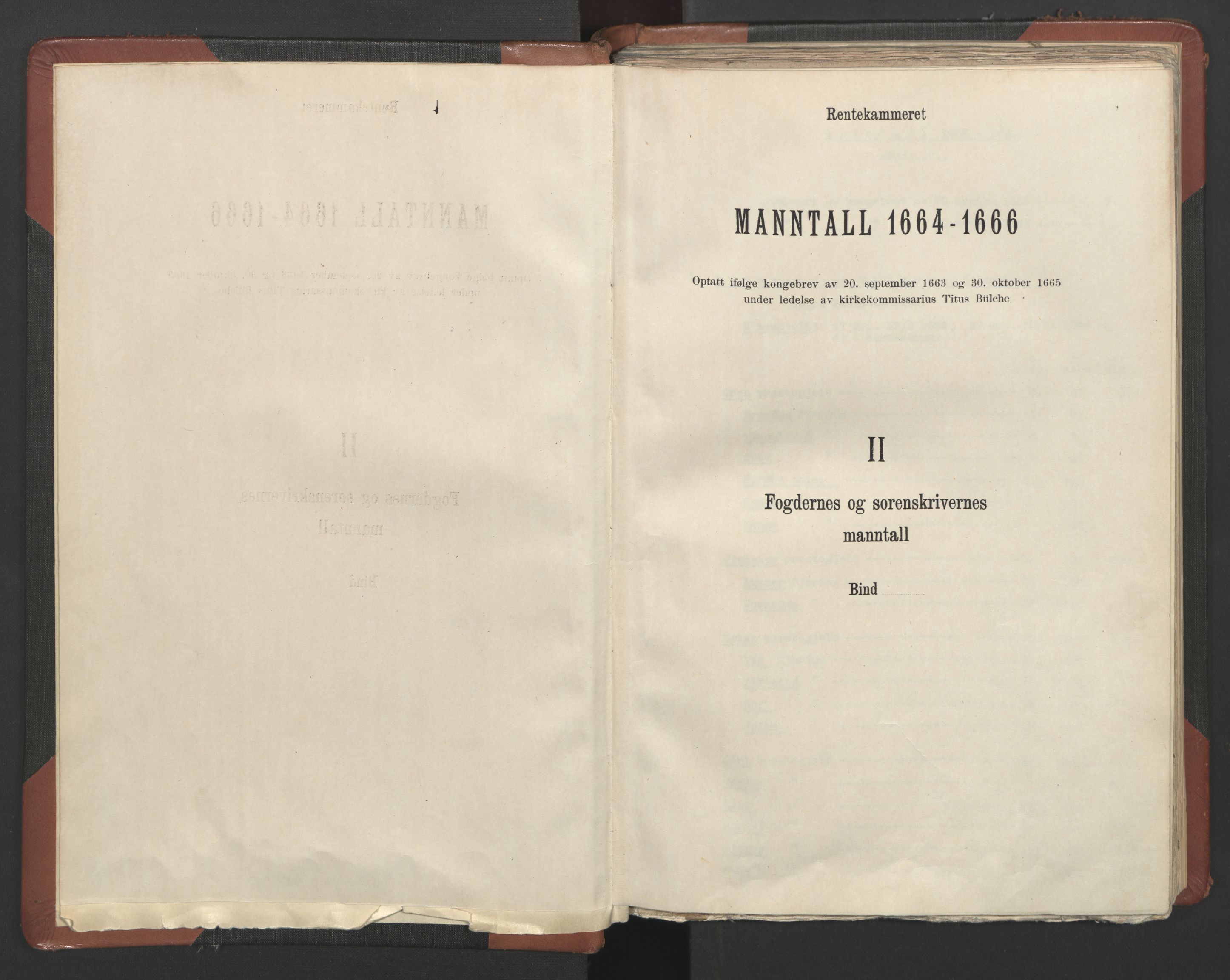 RA, Bailiff's Census 1664-1666, no. 4: Hadeland and Valdres fogderi and Gudbrandsdal fogderi, 1664