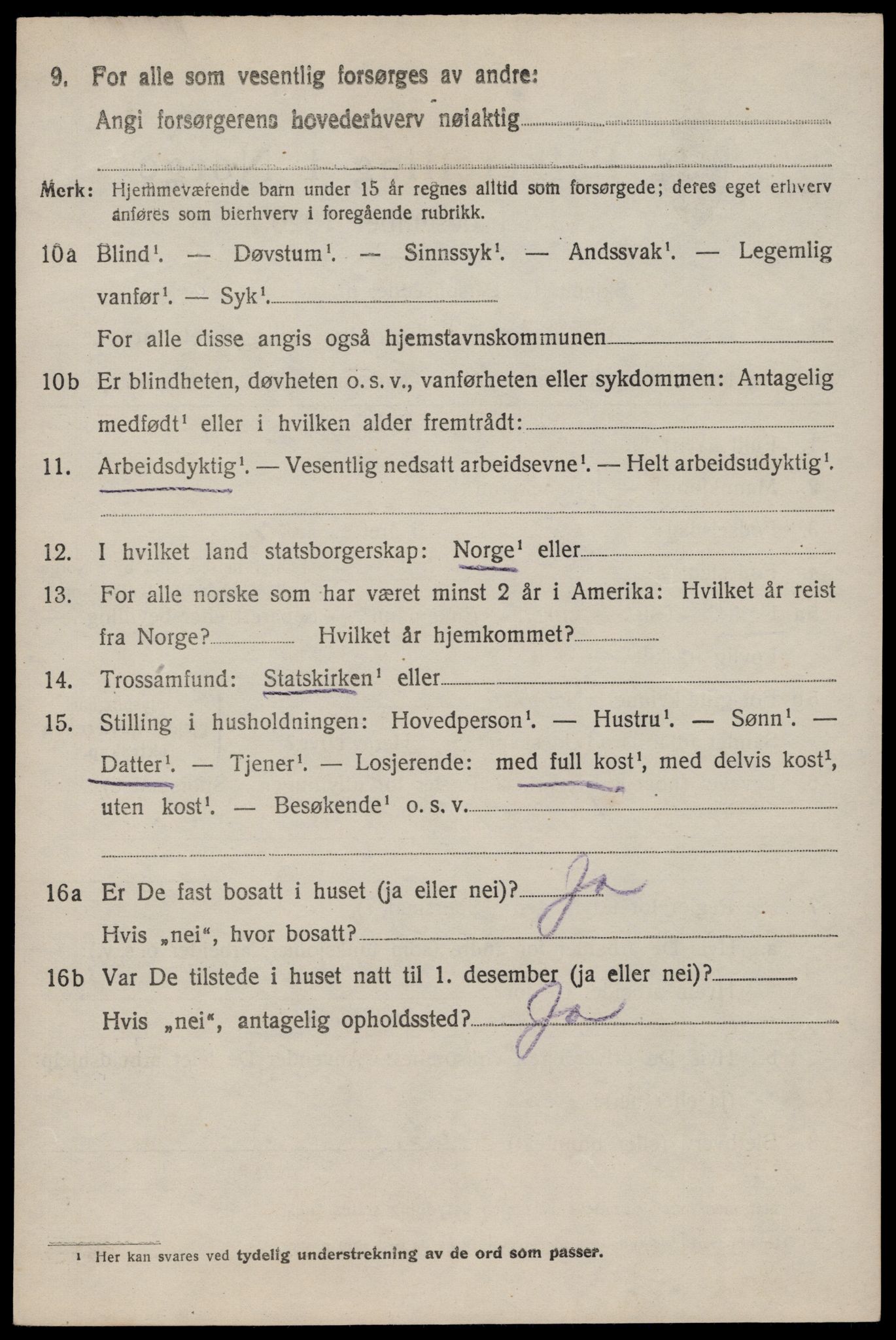 SAST, 1920 census for Skåre, 1920, p. 2697