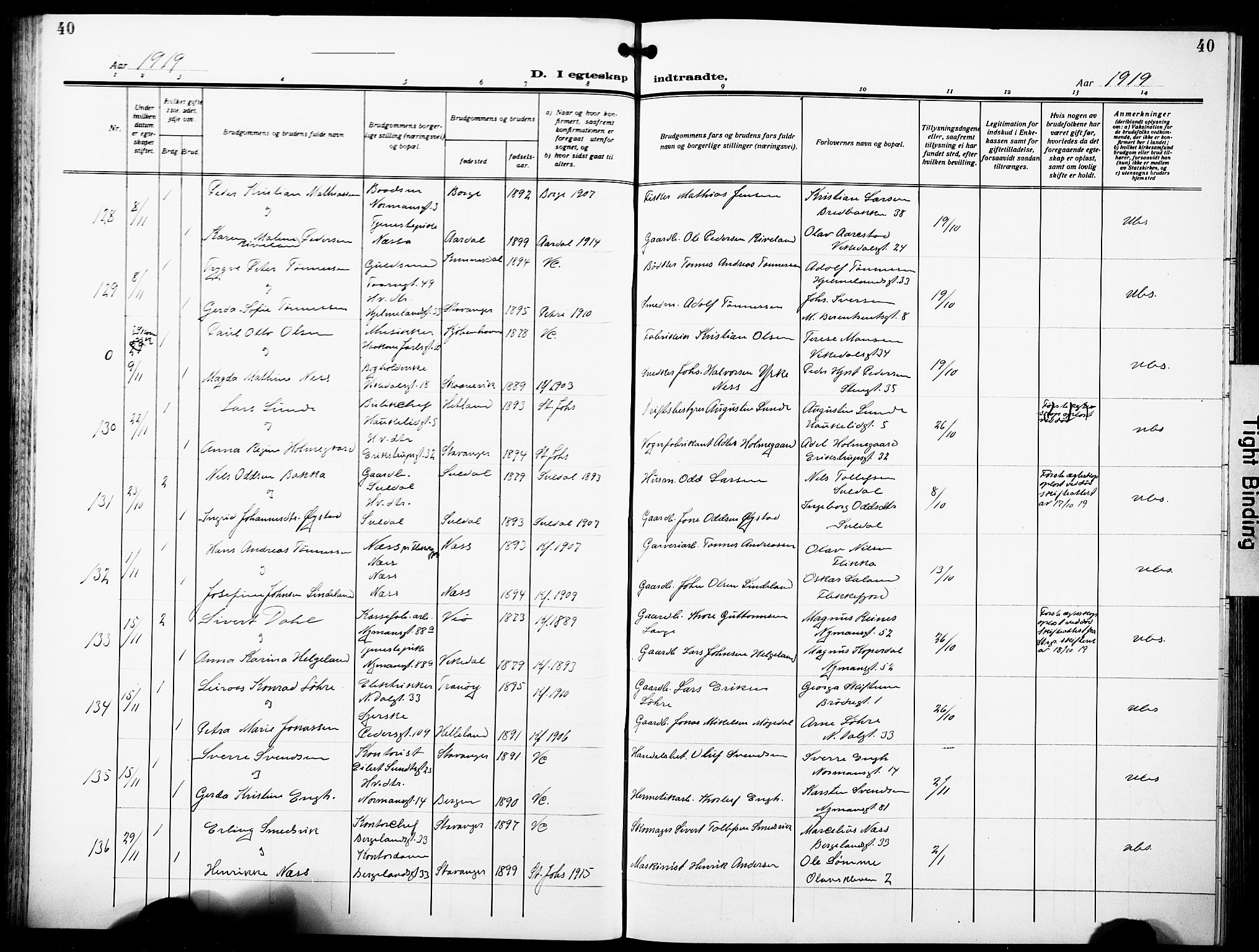 St. Johannes sokneprestkontor, AV/SAST-A-101814/001/30/30BB/L0007: Parish register (copy) no. B 7, 1917-1932, p. 40