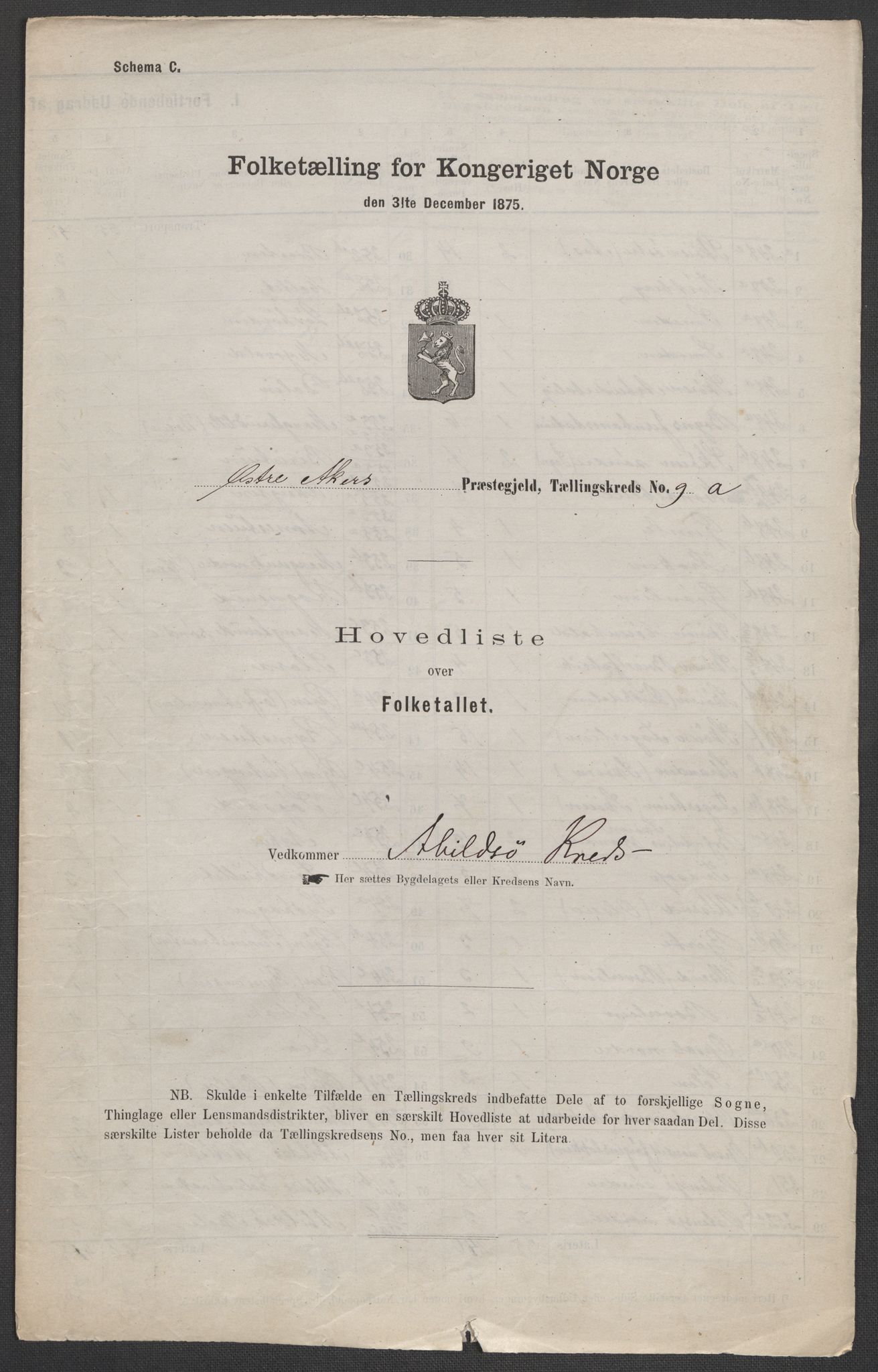 RA, 1875 census for 0218bP Østre Aker, 1875, p. 72