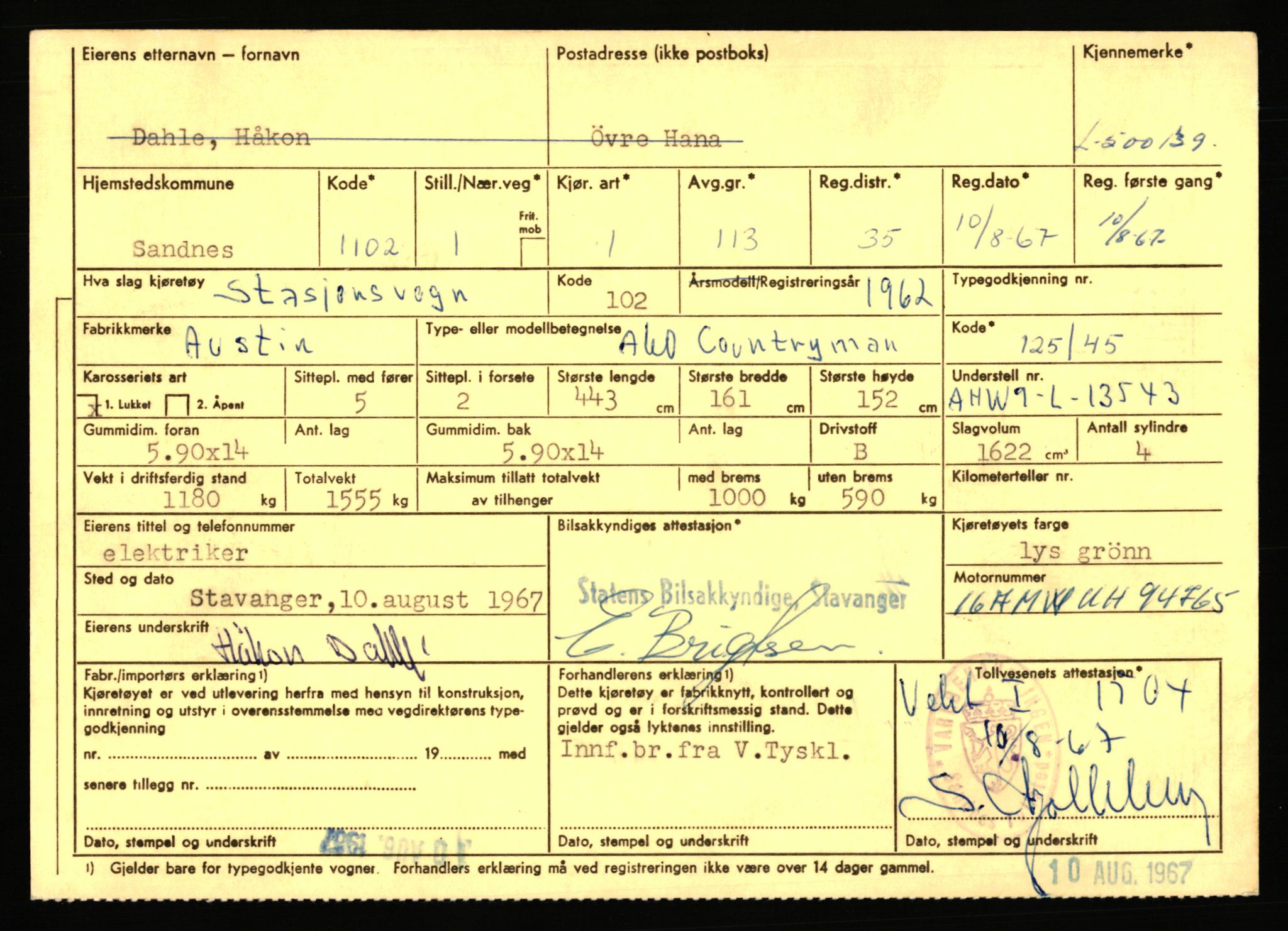 Stavanger trafikkstasjon, AV/SAST-A-101942/0/F/L0077: L-500000 - L-502999, 1930-1971, p. 89